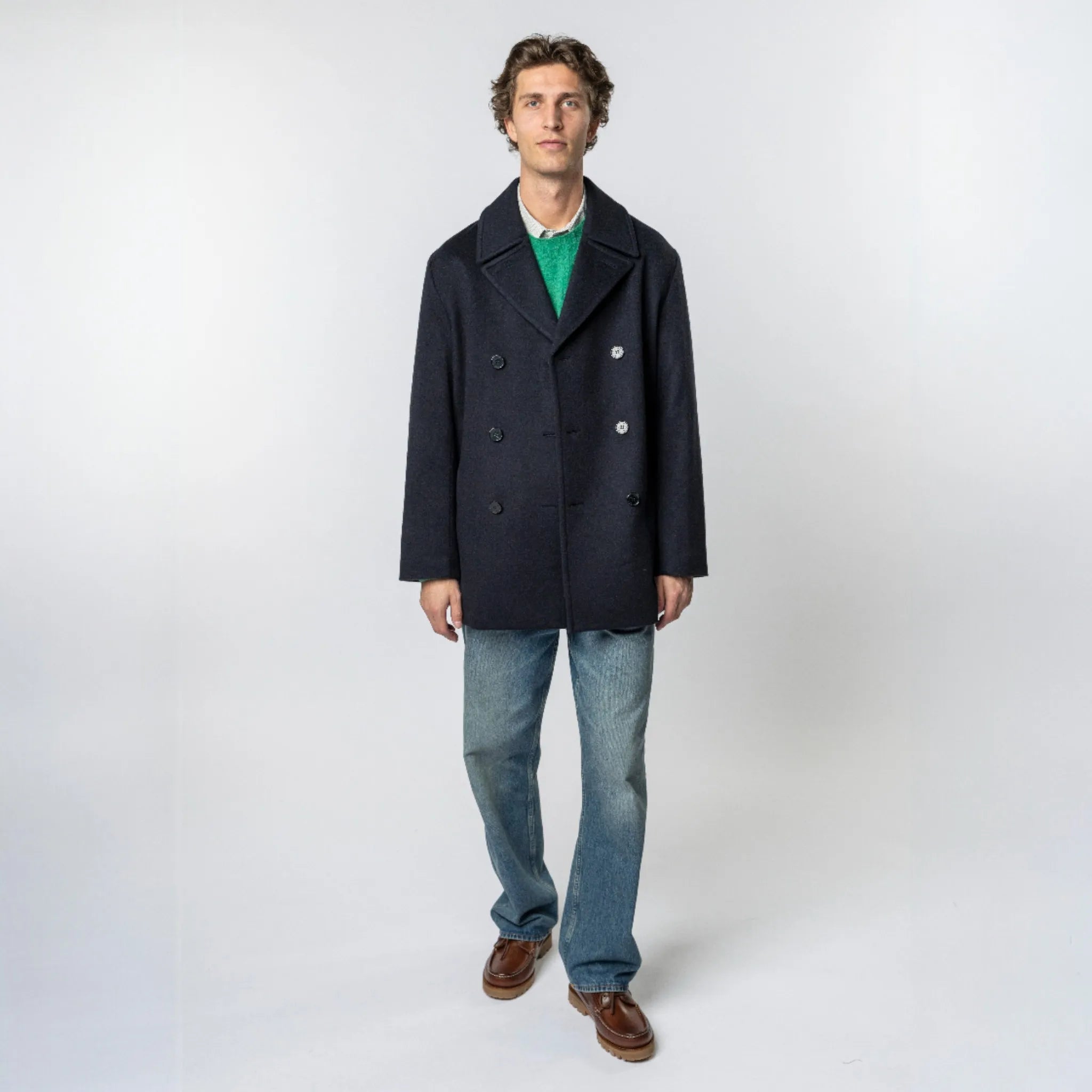 Mackintosh Dalton Wool Peacoat