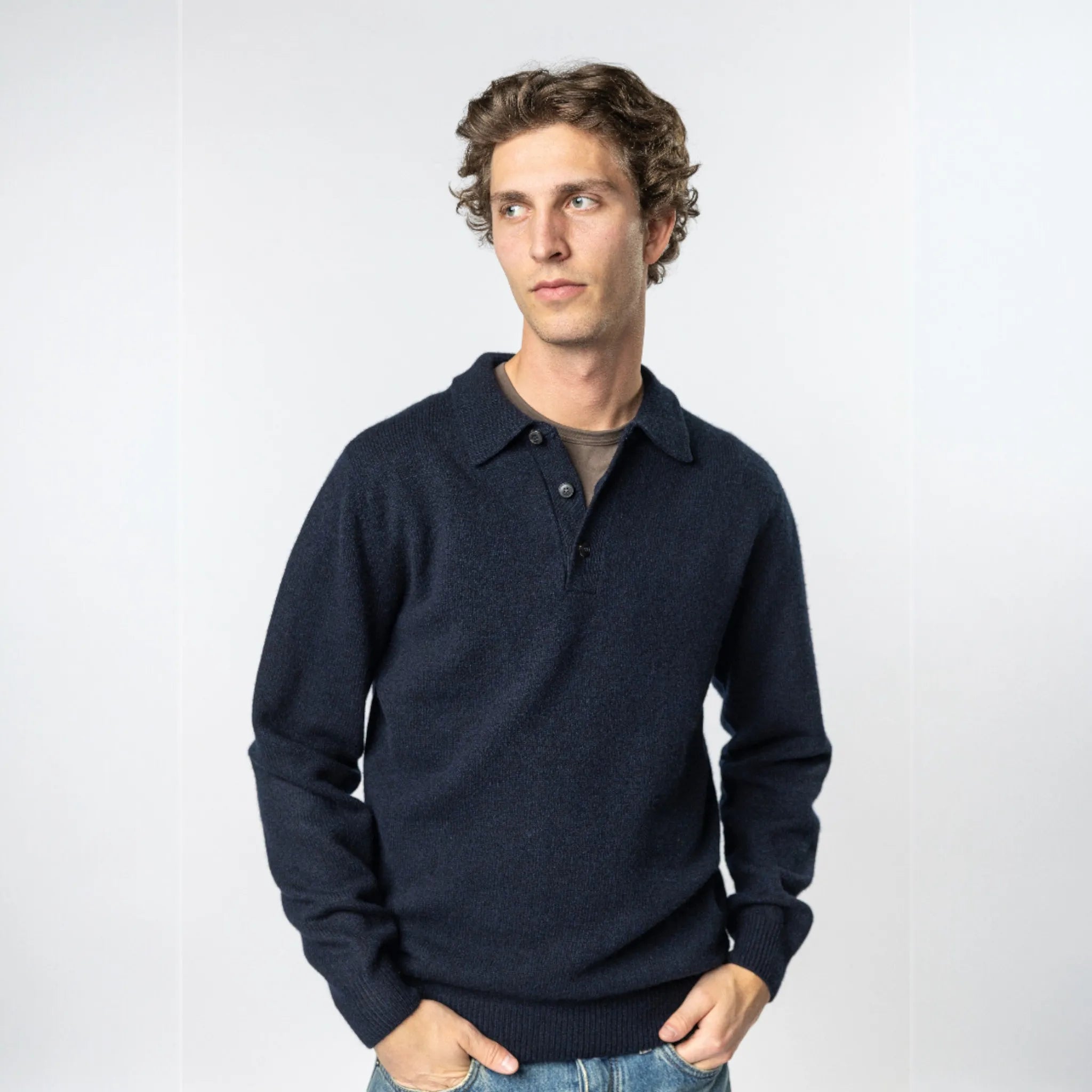 Sunspel Lambswool Polo Shirt