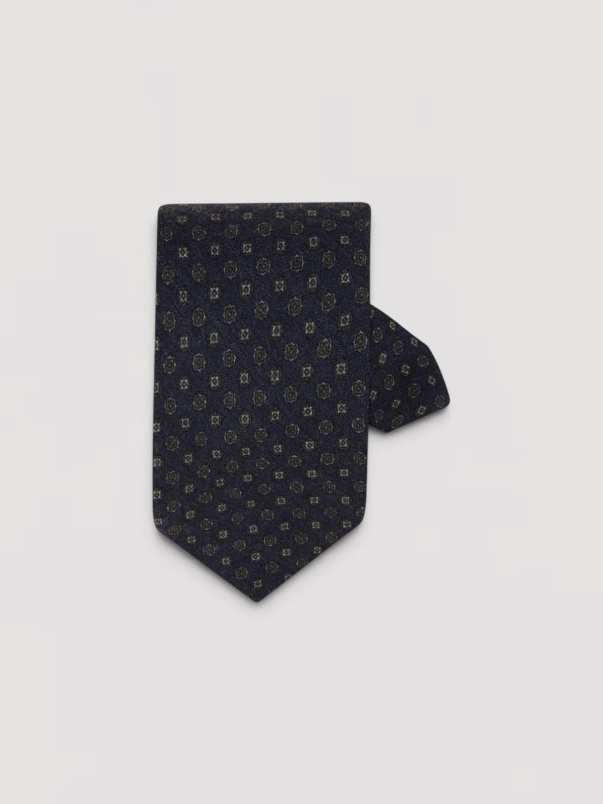 Wool Tie Patterned, Dark Brown
