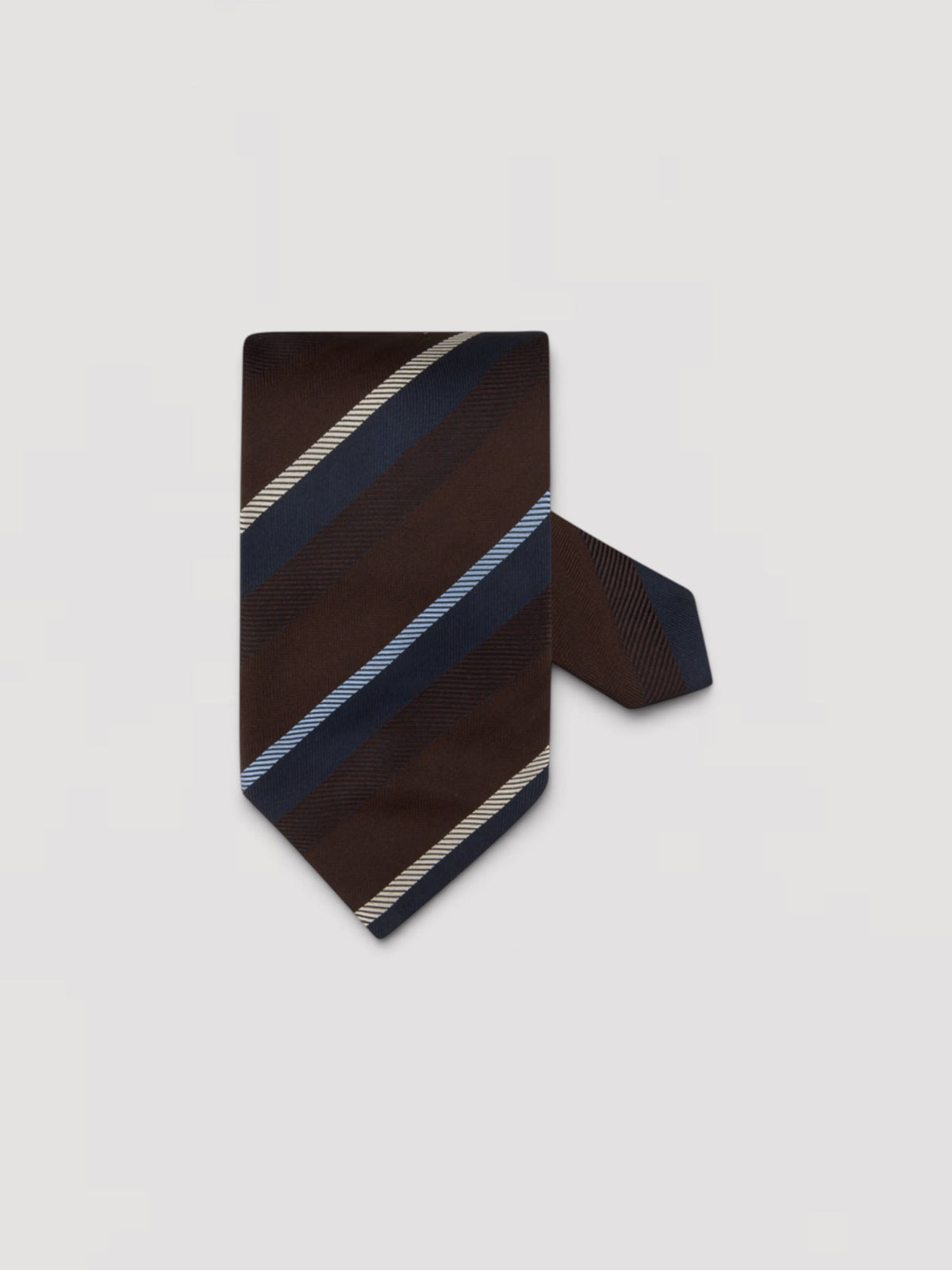 Silk Tie Patterned, Dark Brown