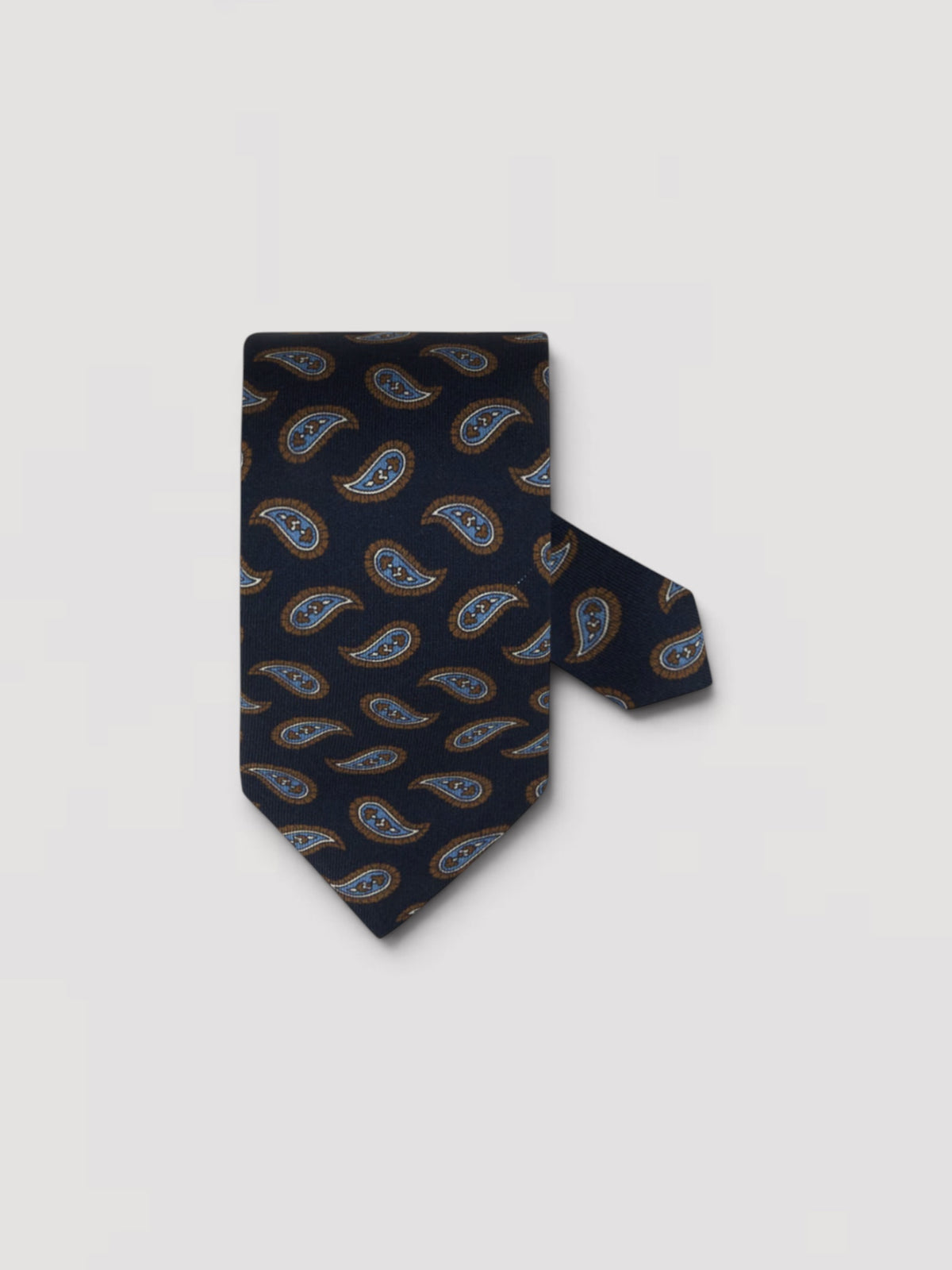 Silk Tie Patterned, Navy