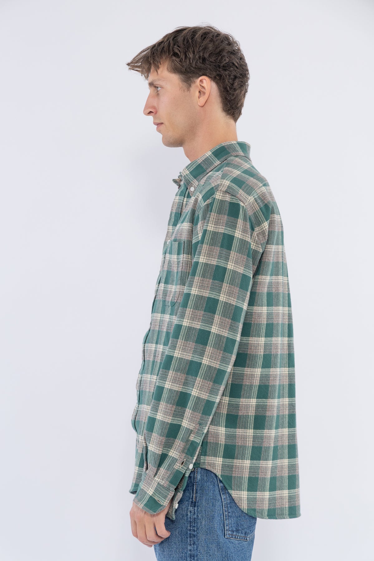 Brushed Dobby Check, Green