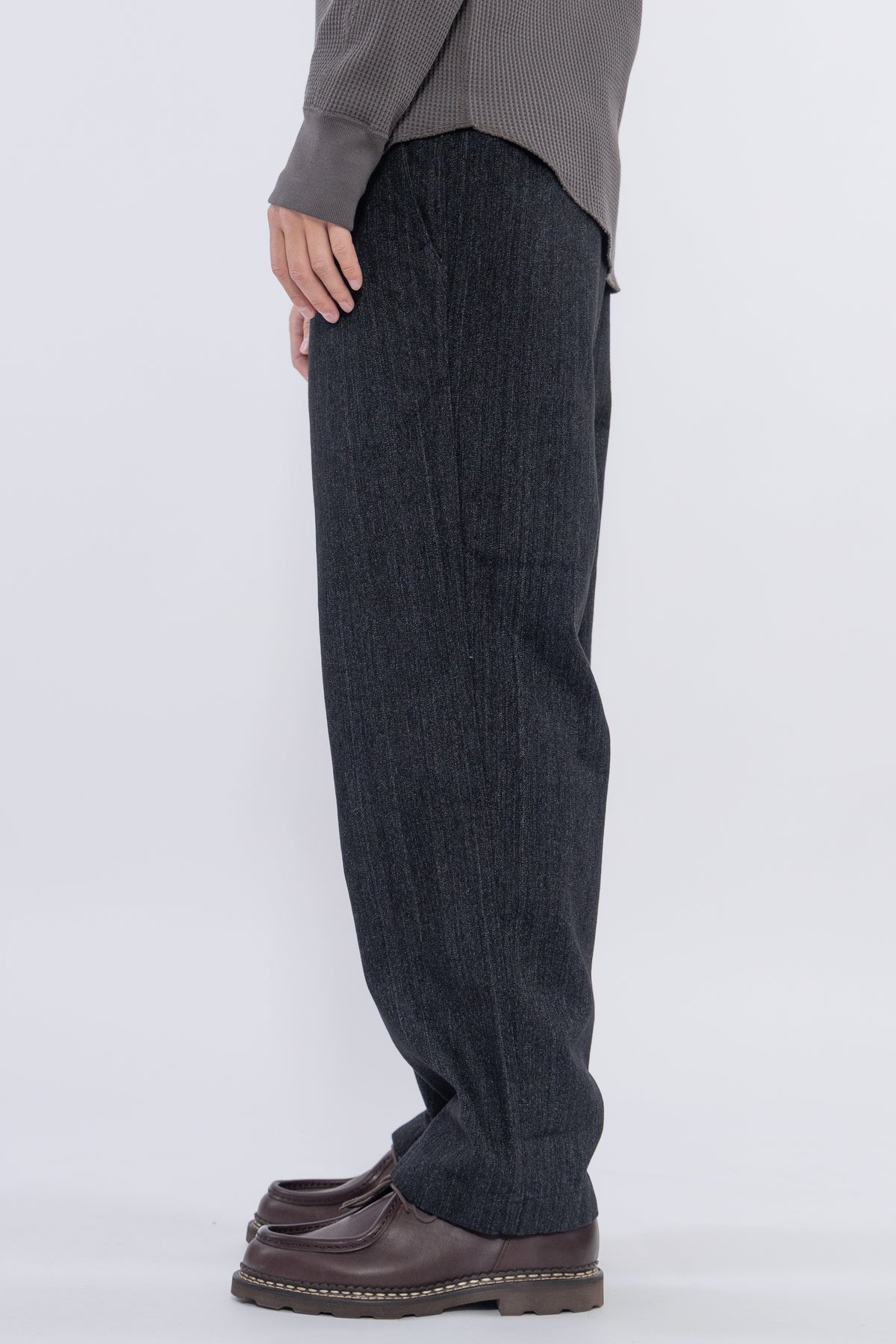 Wide Denim Pants, Black