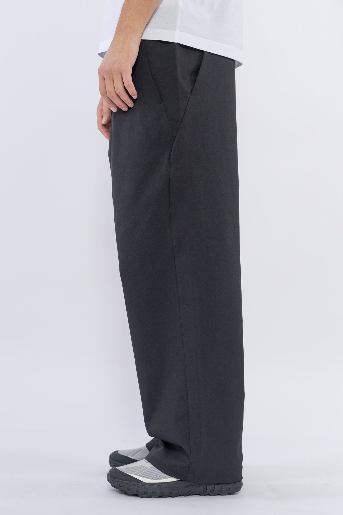 Baggy Straight Pants, Black