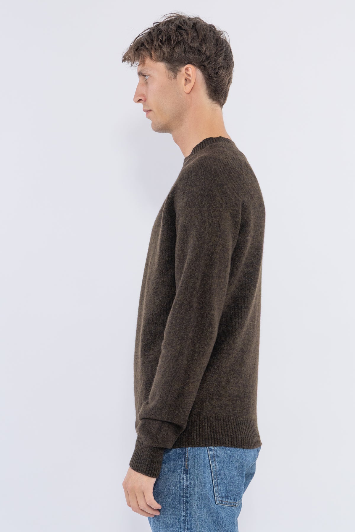 Lambswool Crew Neck, Loden Twist
