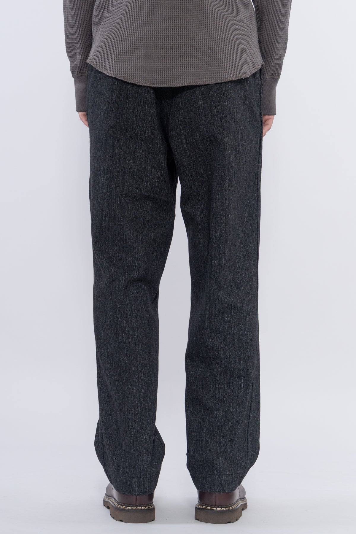 Wide Denim Pants, Black