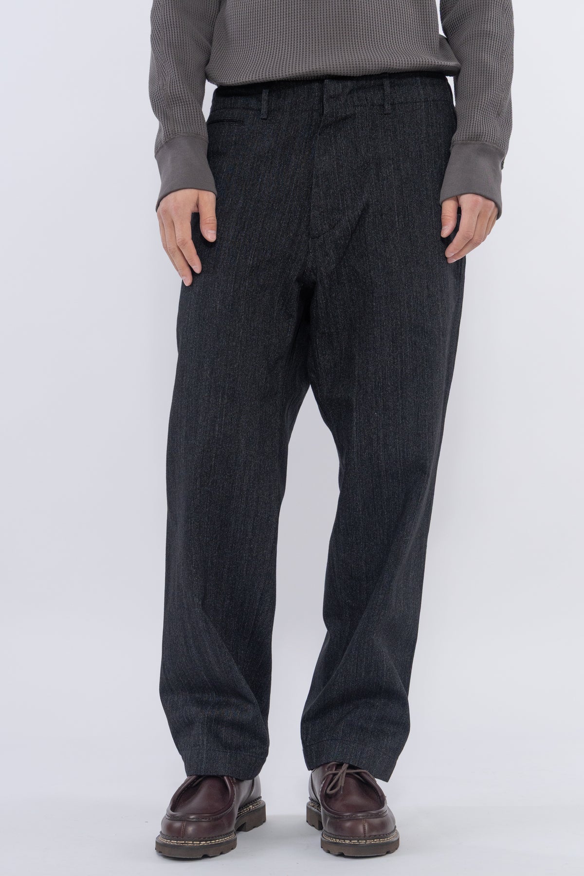 Wide Denim Pants, Black