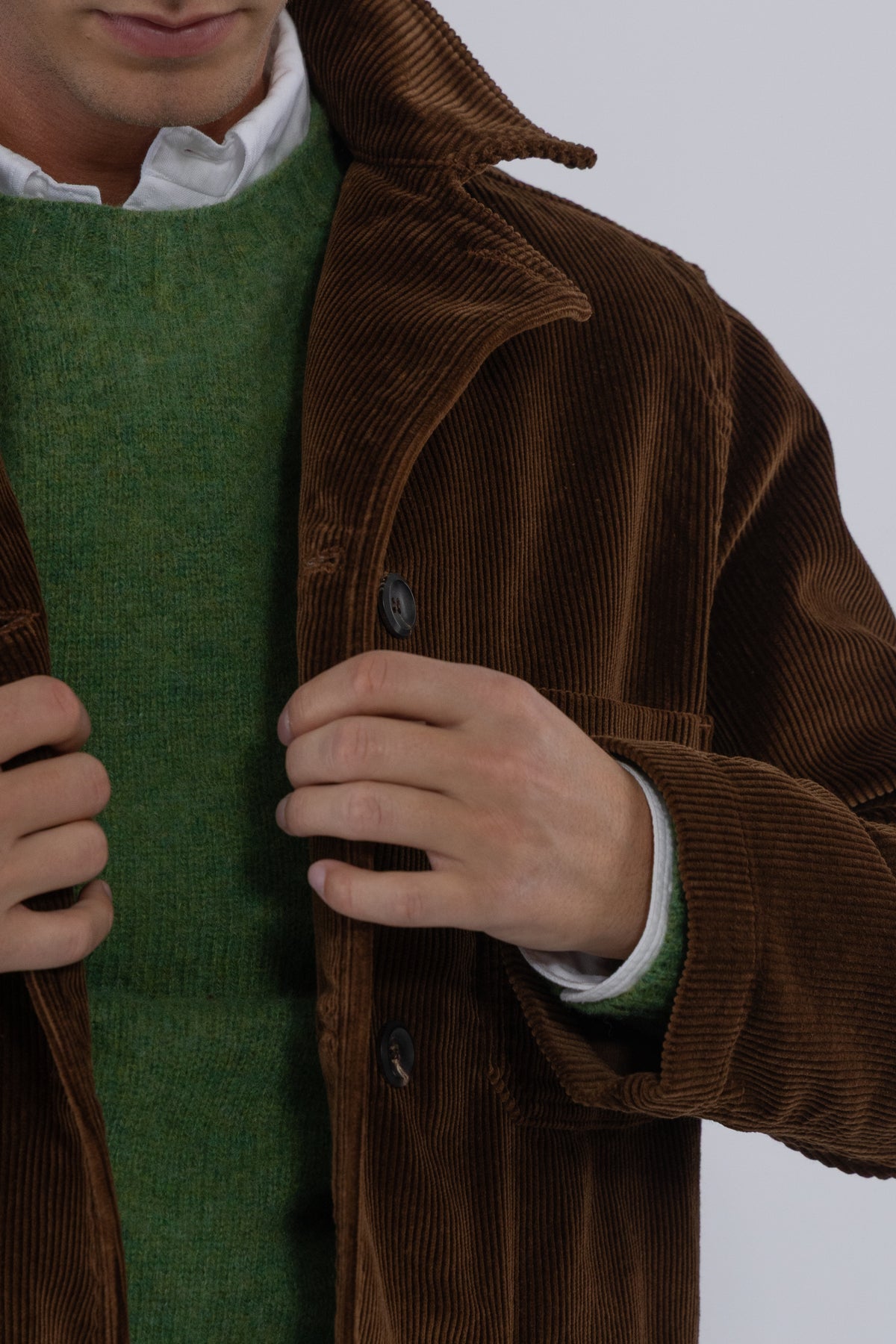 Cord DB Chore Jacket, Brown