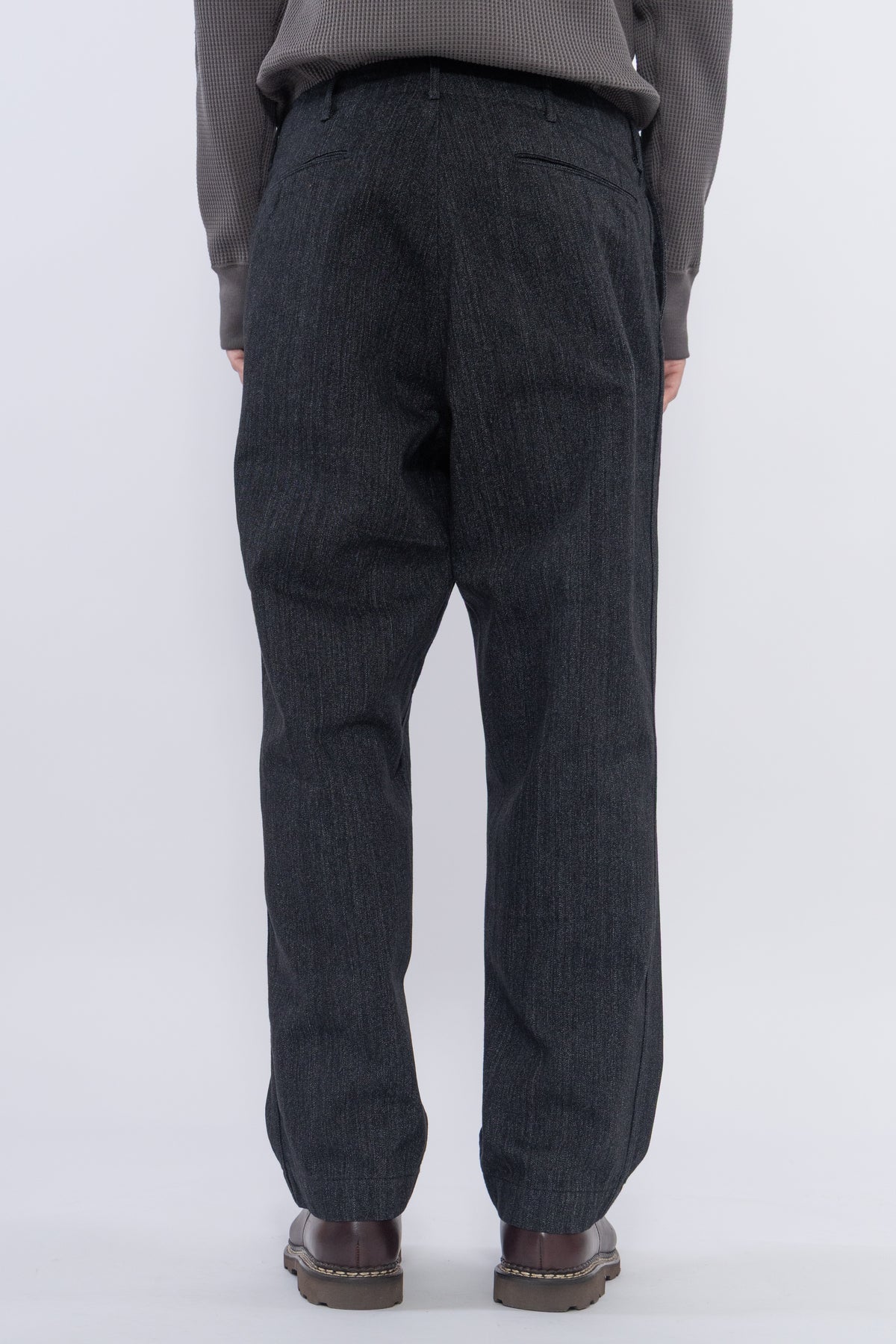 Wide Denim Pants, Black