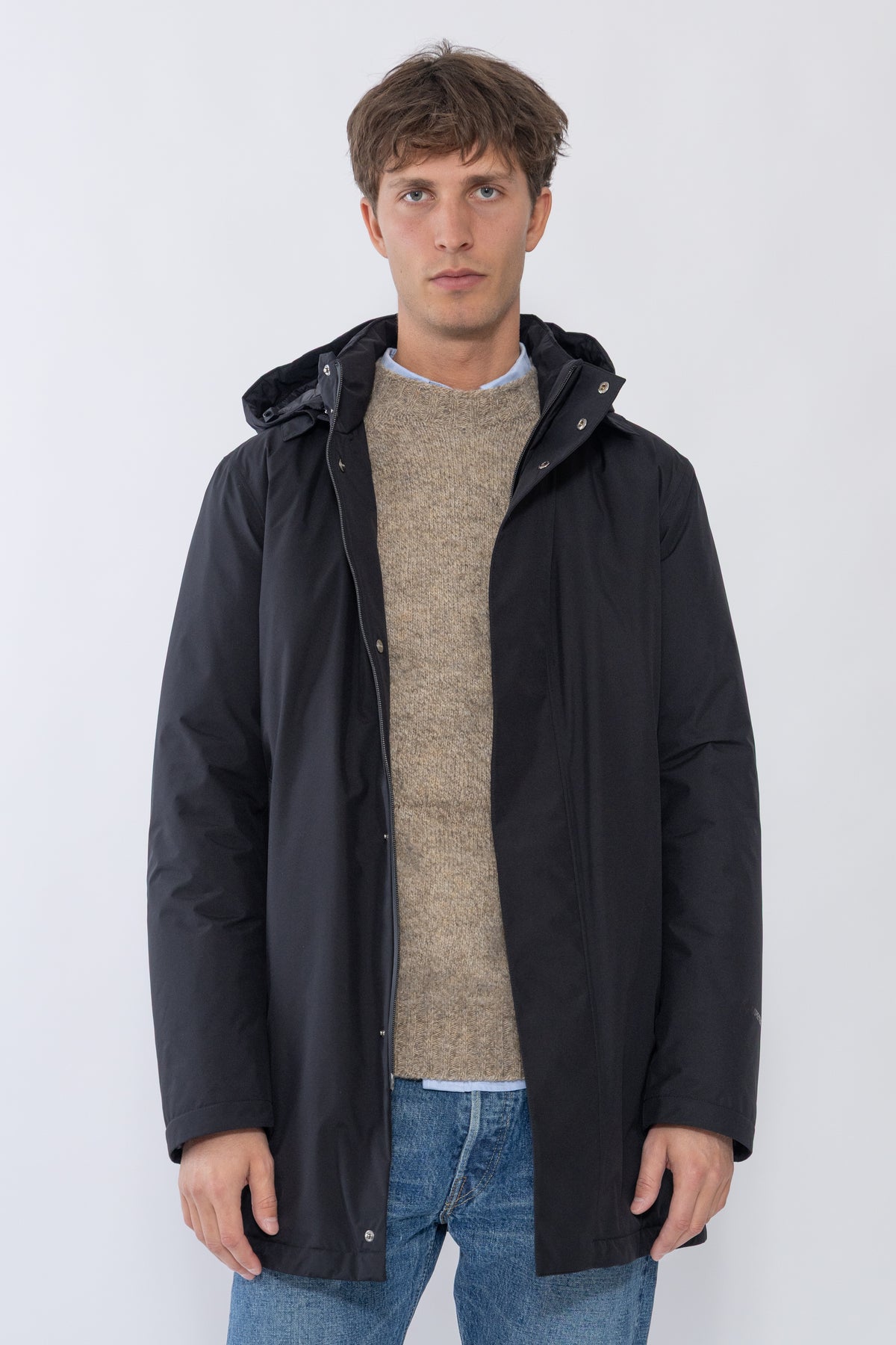 Shell Hooded Down Parka, Blue
