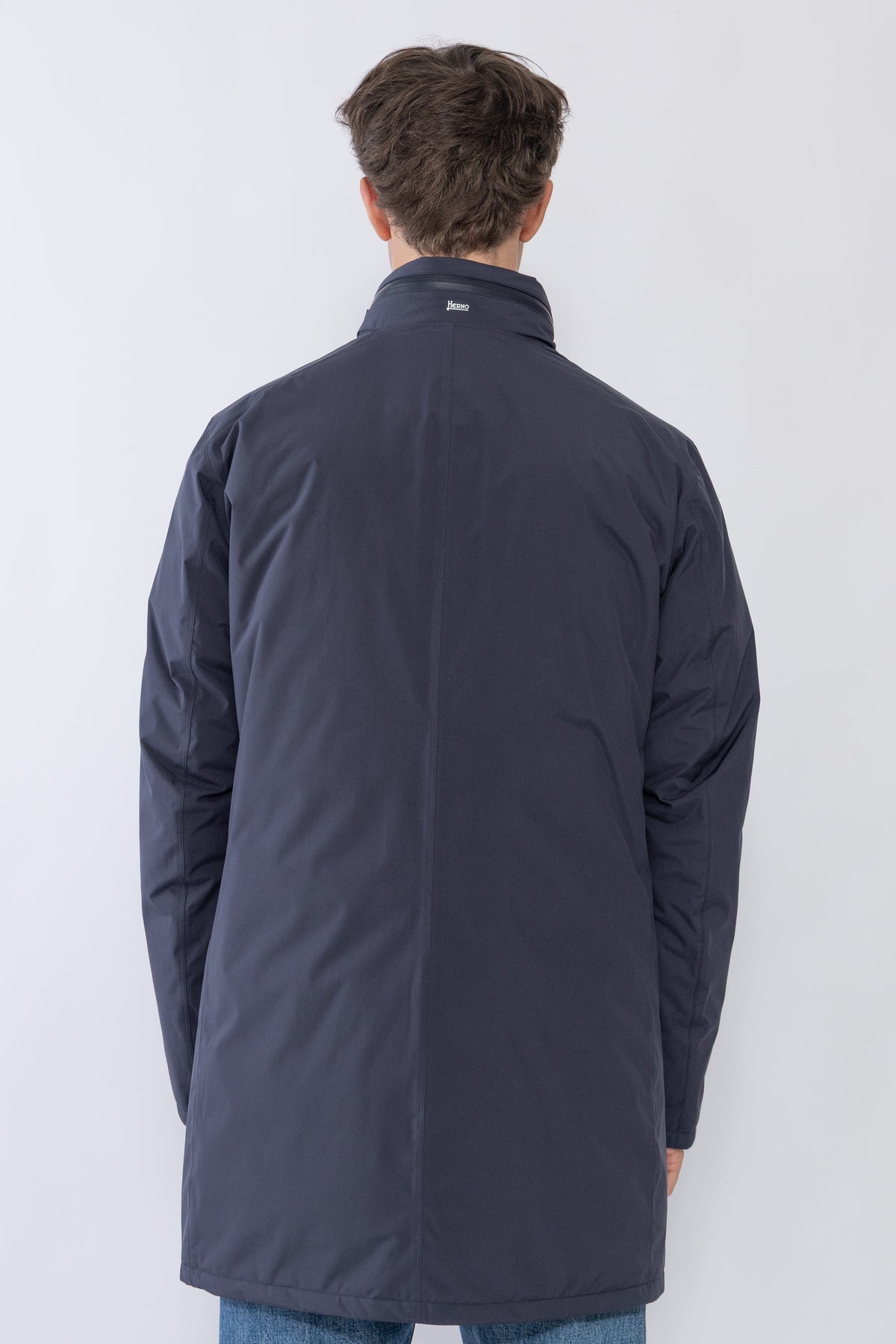 Woven Half Coat, Blue