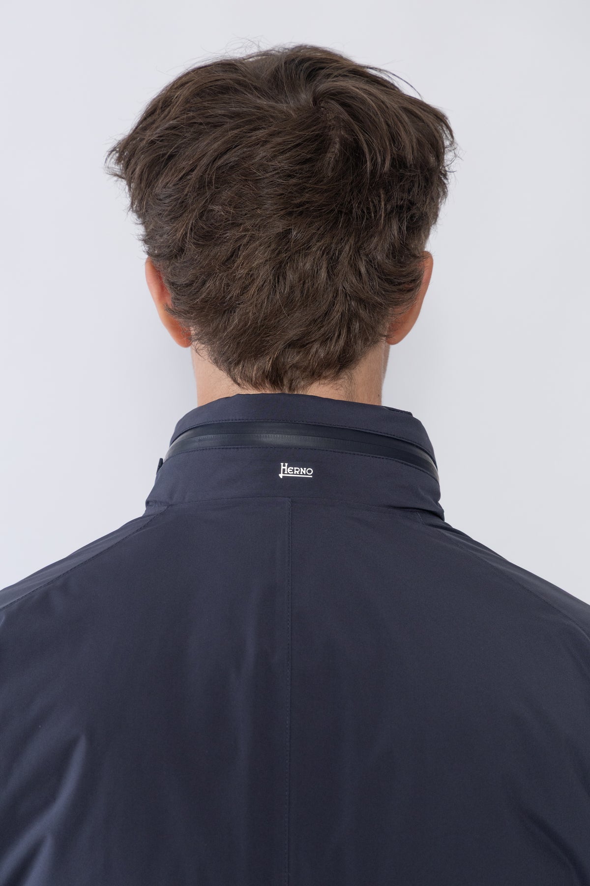 Woven Half Coat, Blue