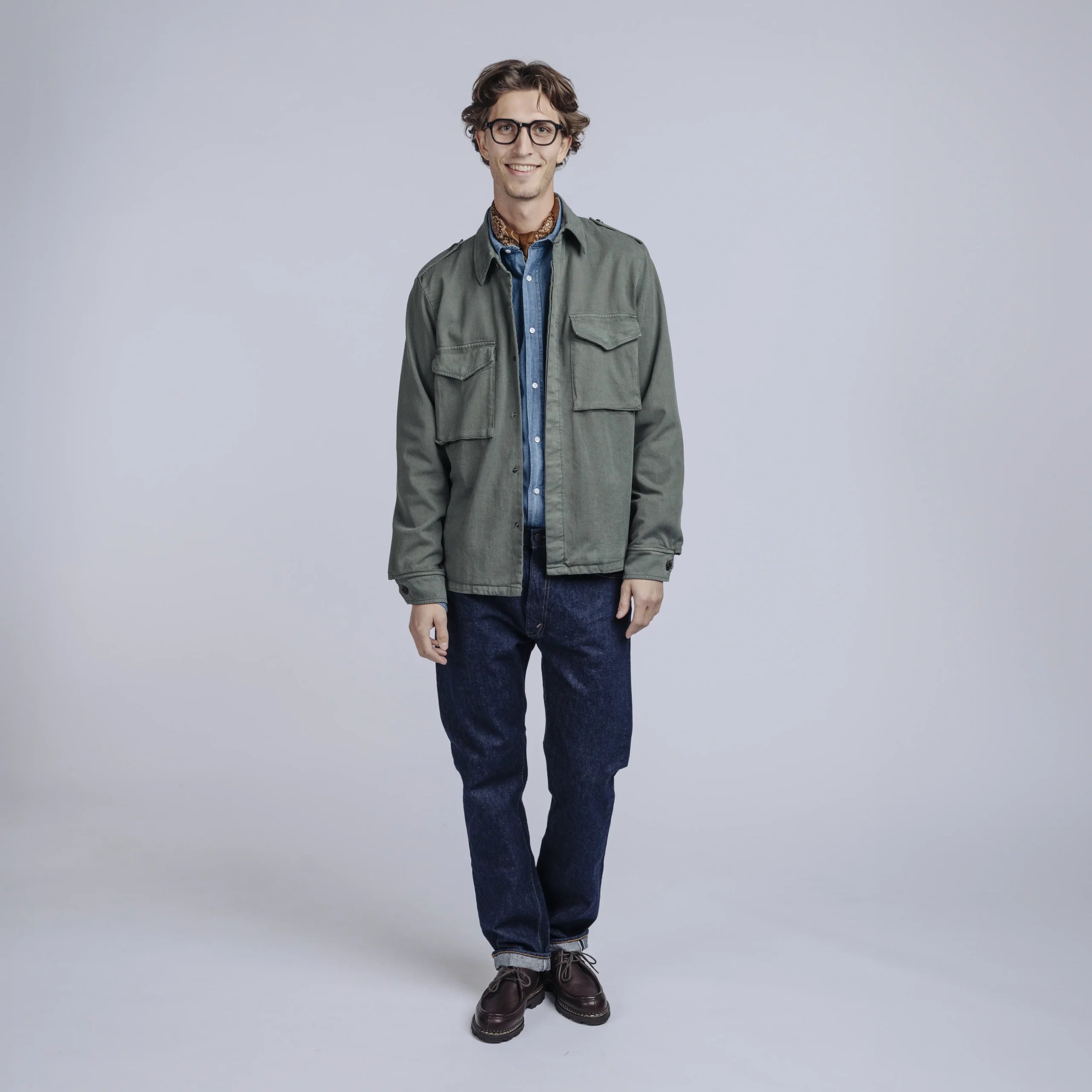 Twill Cotton Shirt Jacket