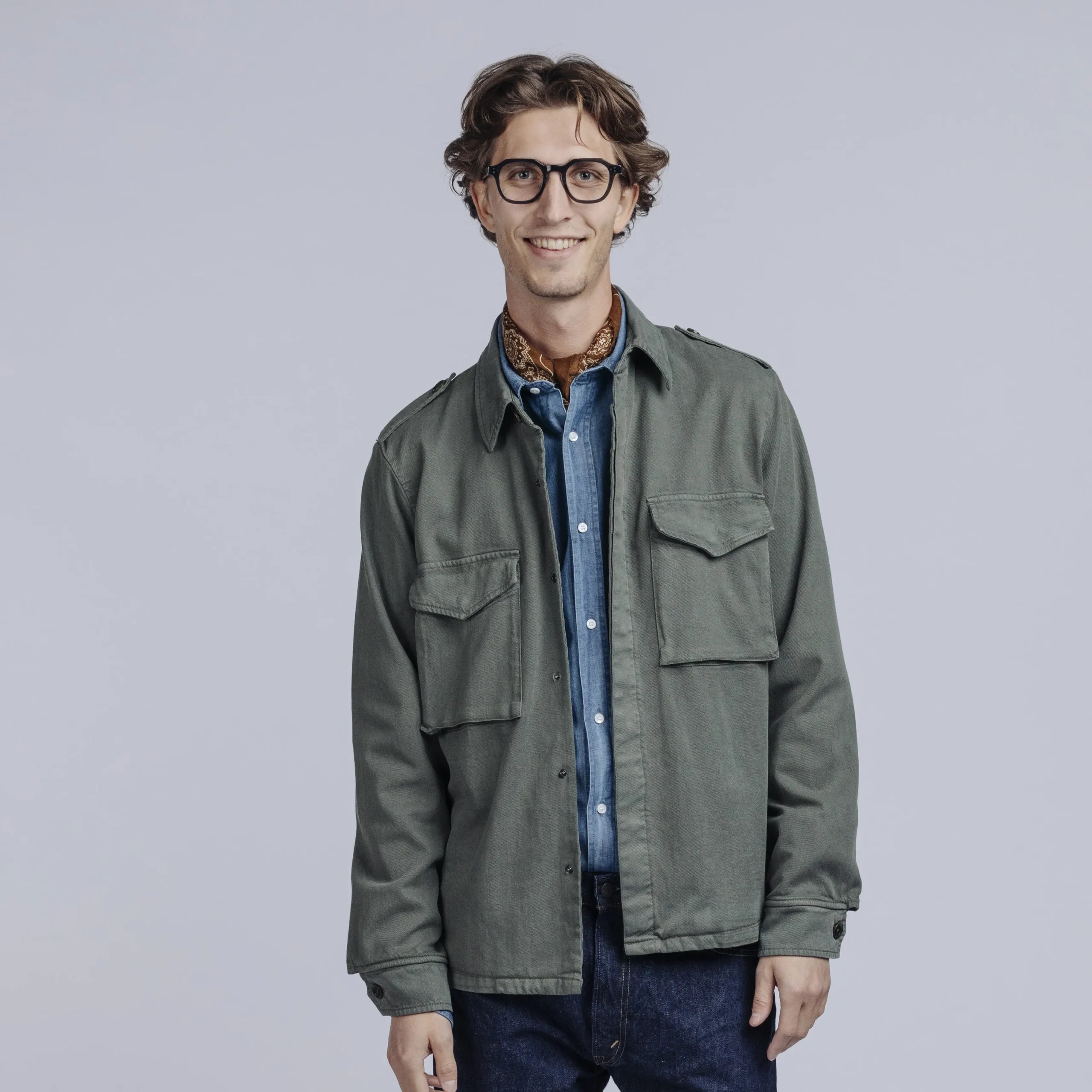 Twill Cotton Shirt Jacket
