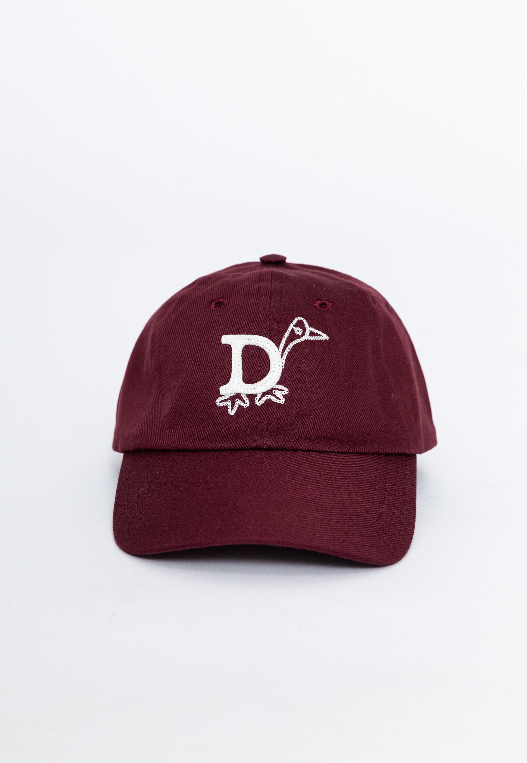 Burgundy 'D Duck' Cotton Twill Baseball Cap