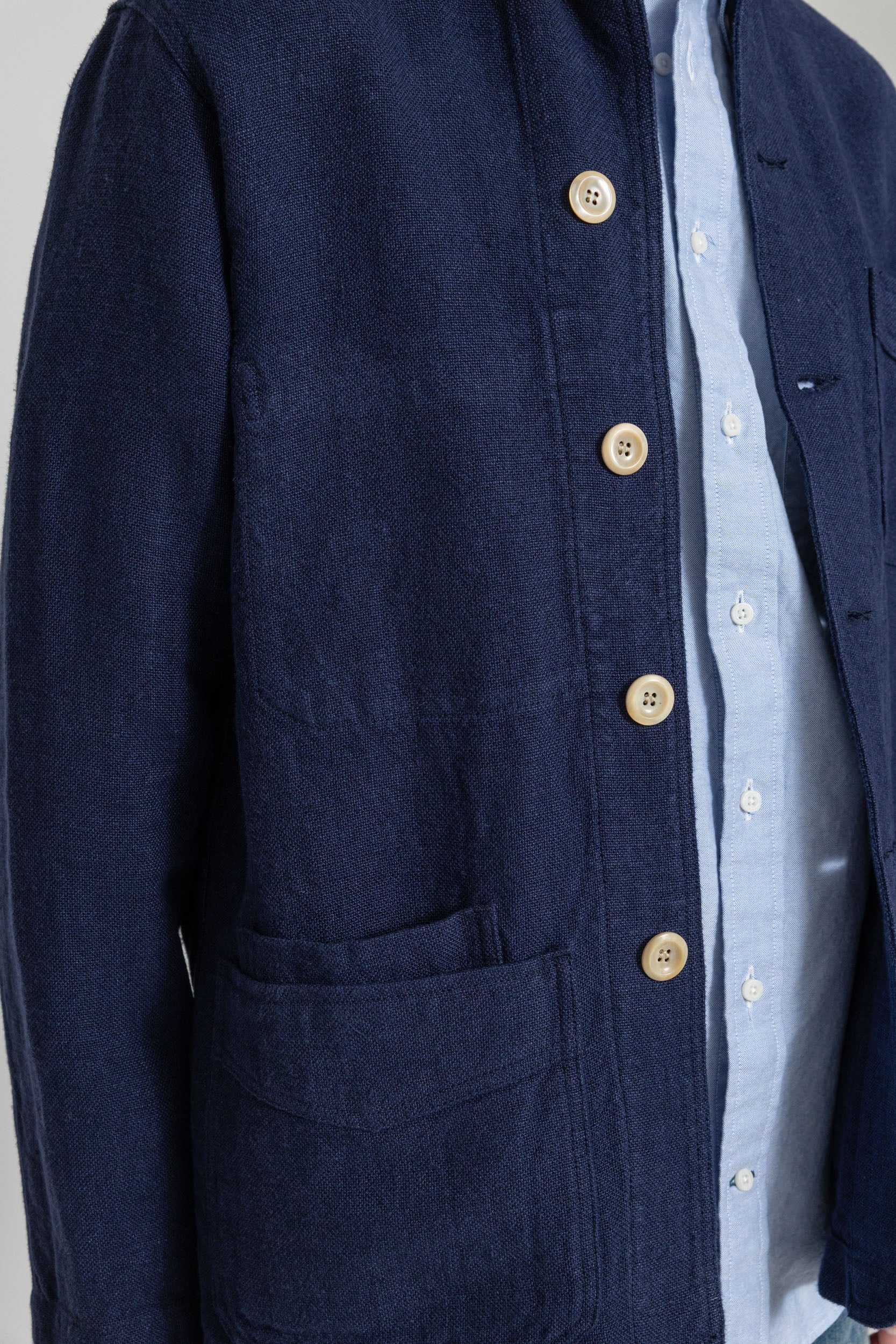heavy linen 5 pocket chore jacket