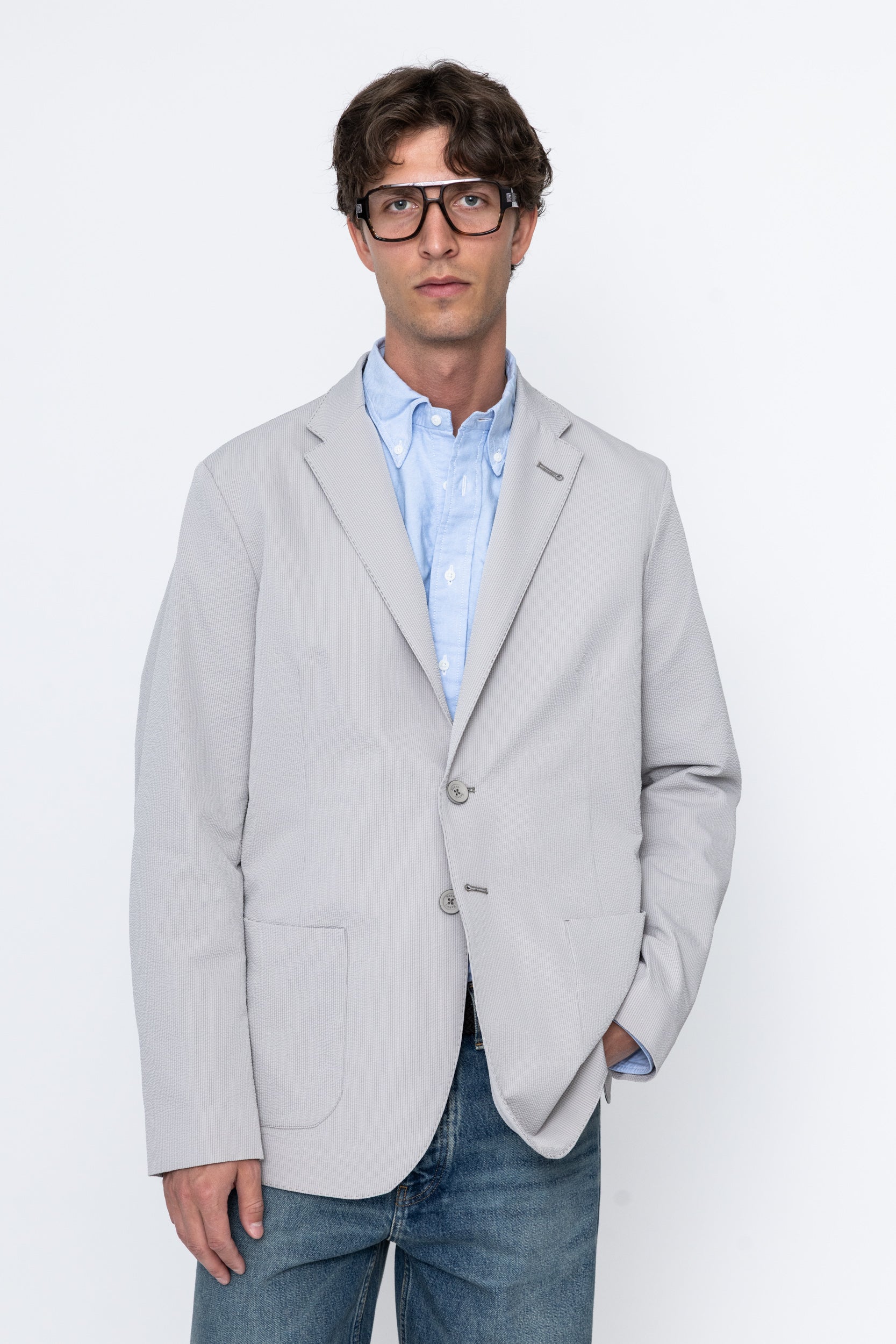 Seersucker 2B Blazer