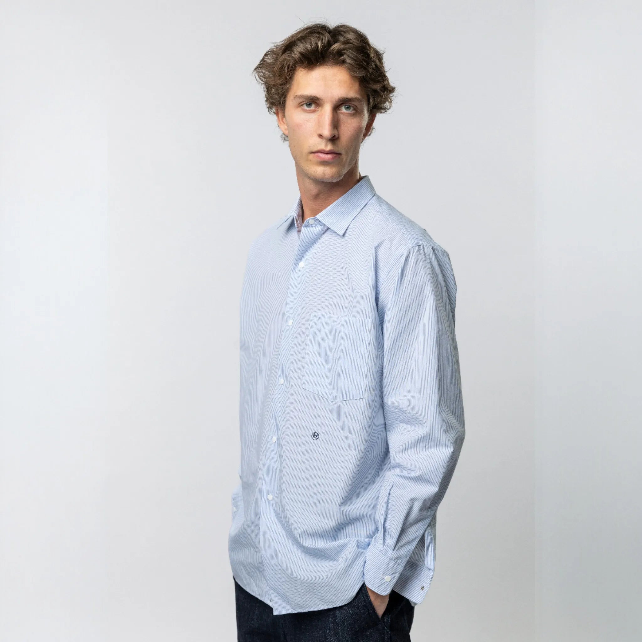 Regular Collar Stripe Shirt