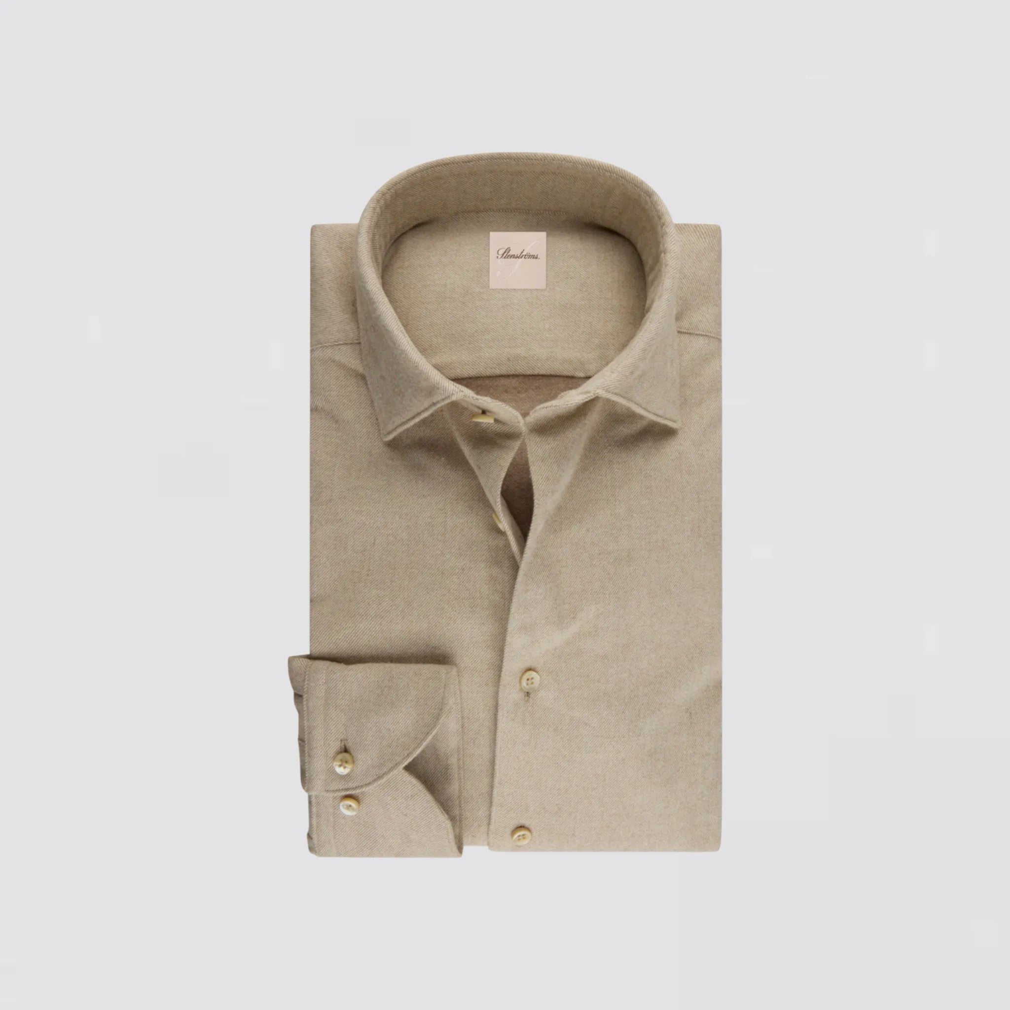 Stenströms Beige Flanell Shirt