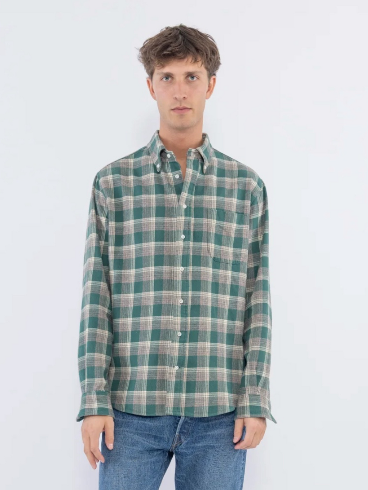 Brushed Dobby Check, Green