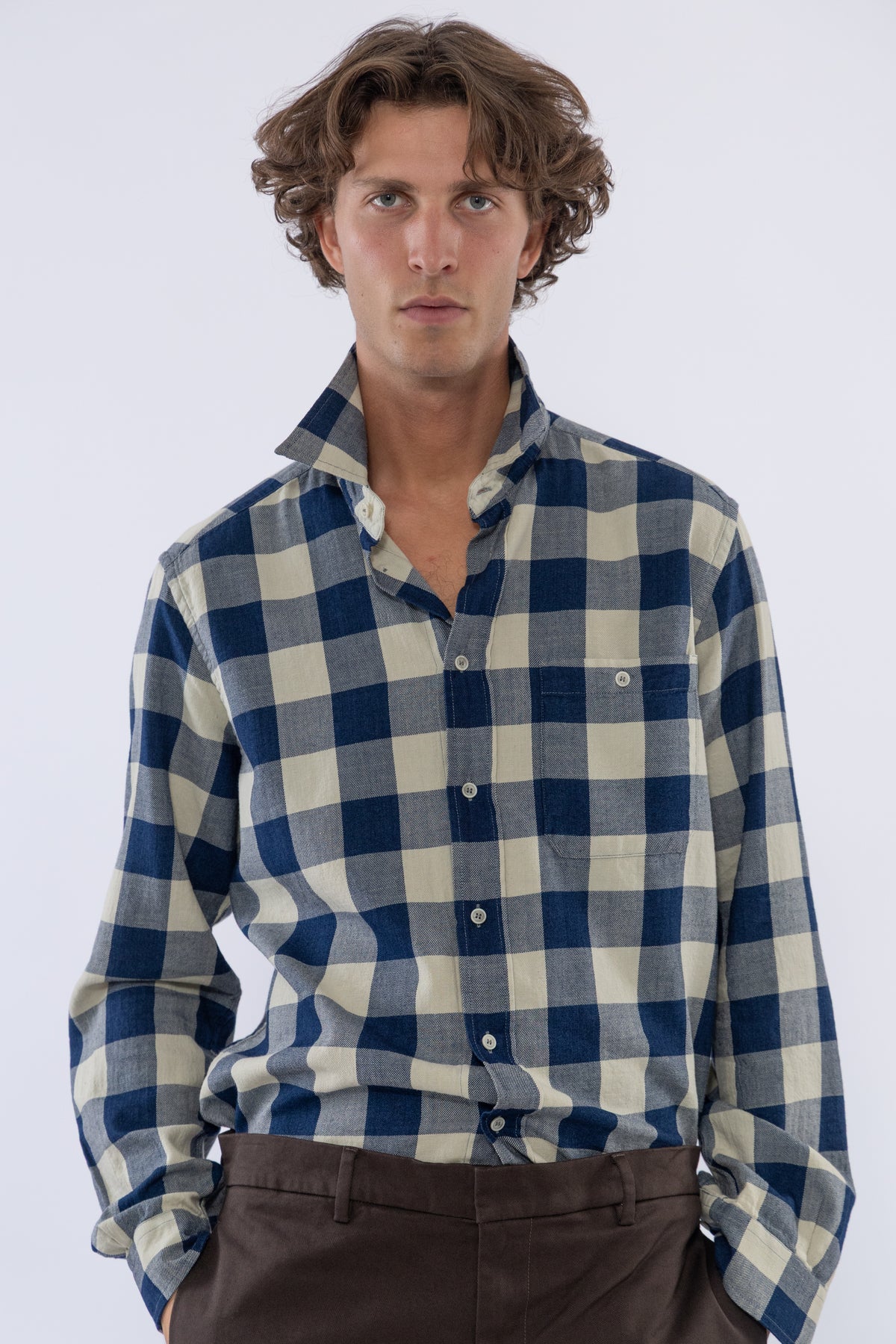 Camicia Faziol Damin, Woven Navy