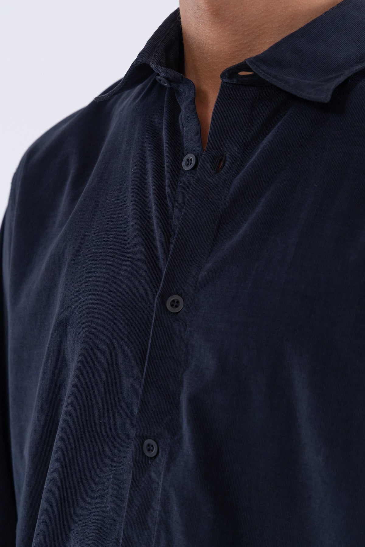 Fine Cord Shirt, Midnight Navy
