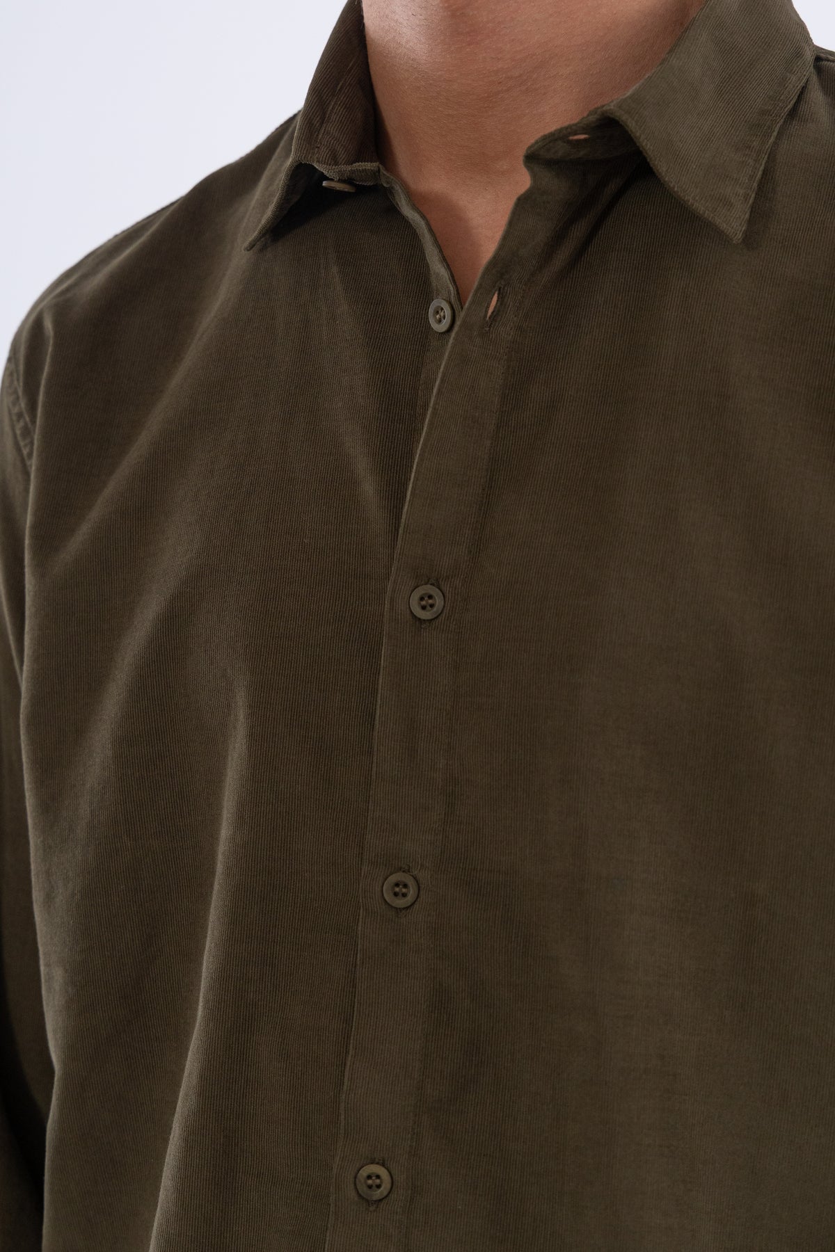 Fine Cord Shirt, Loden Green
