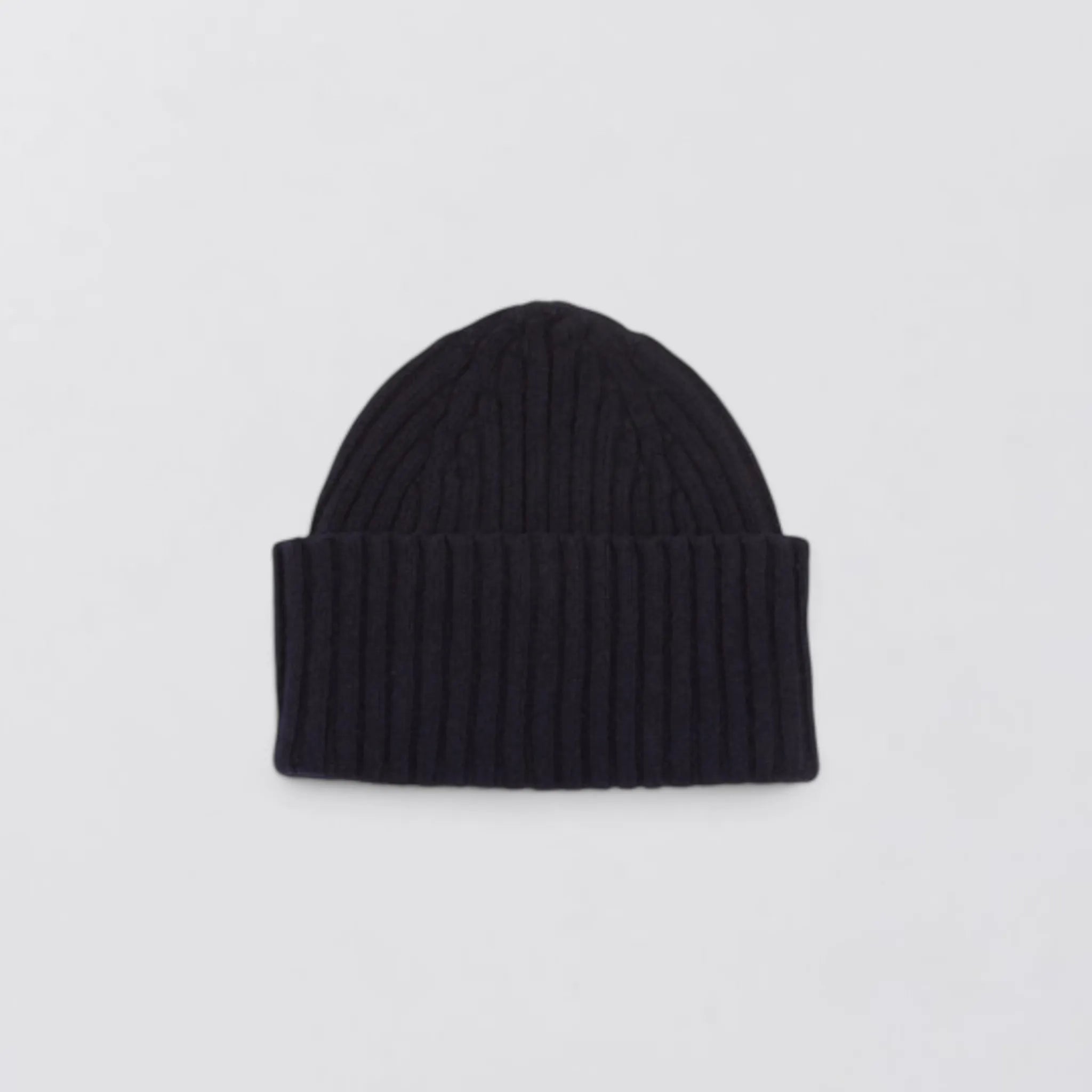 Lambswool Ribbed Navy