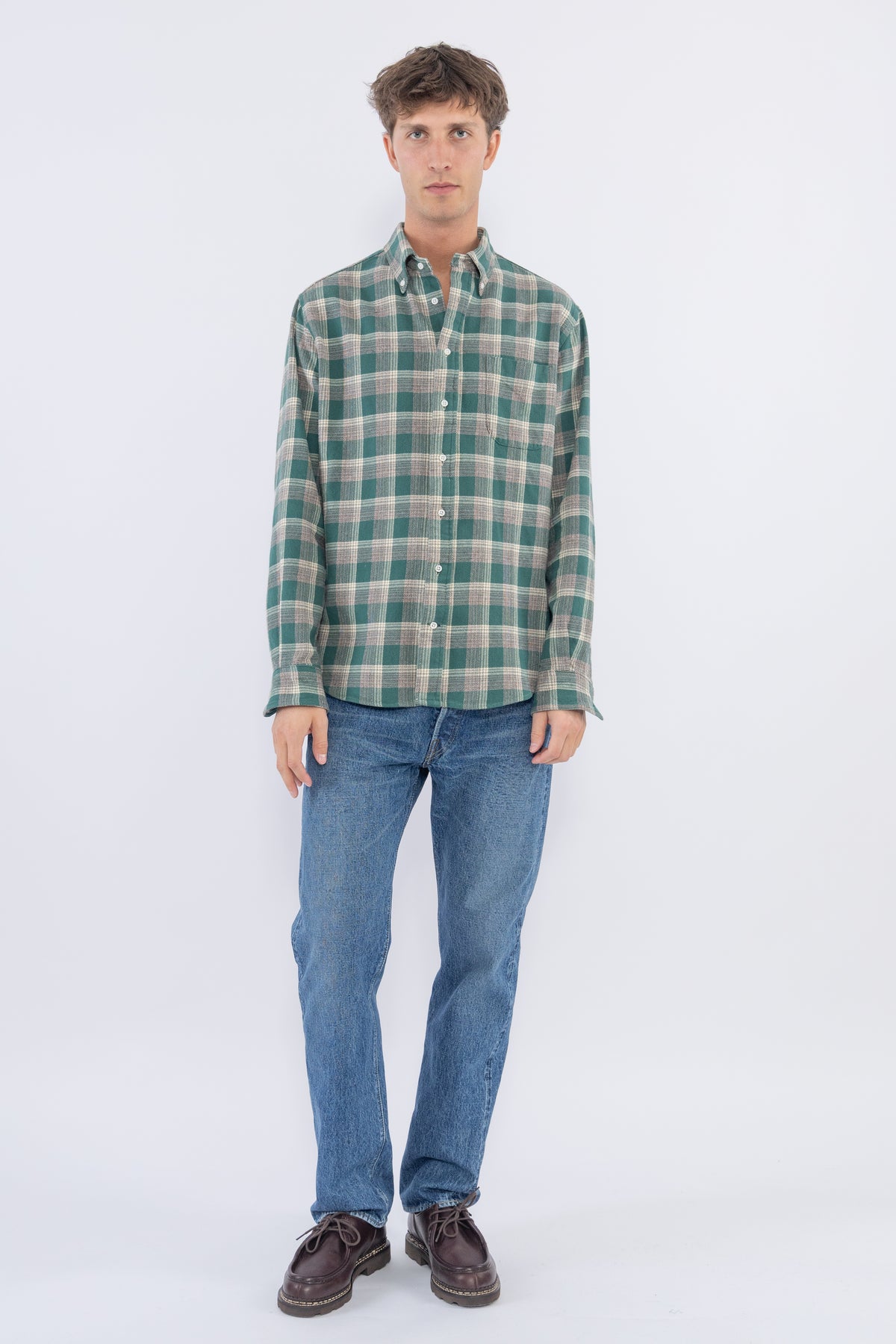 Brushed Dobby Check, Green