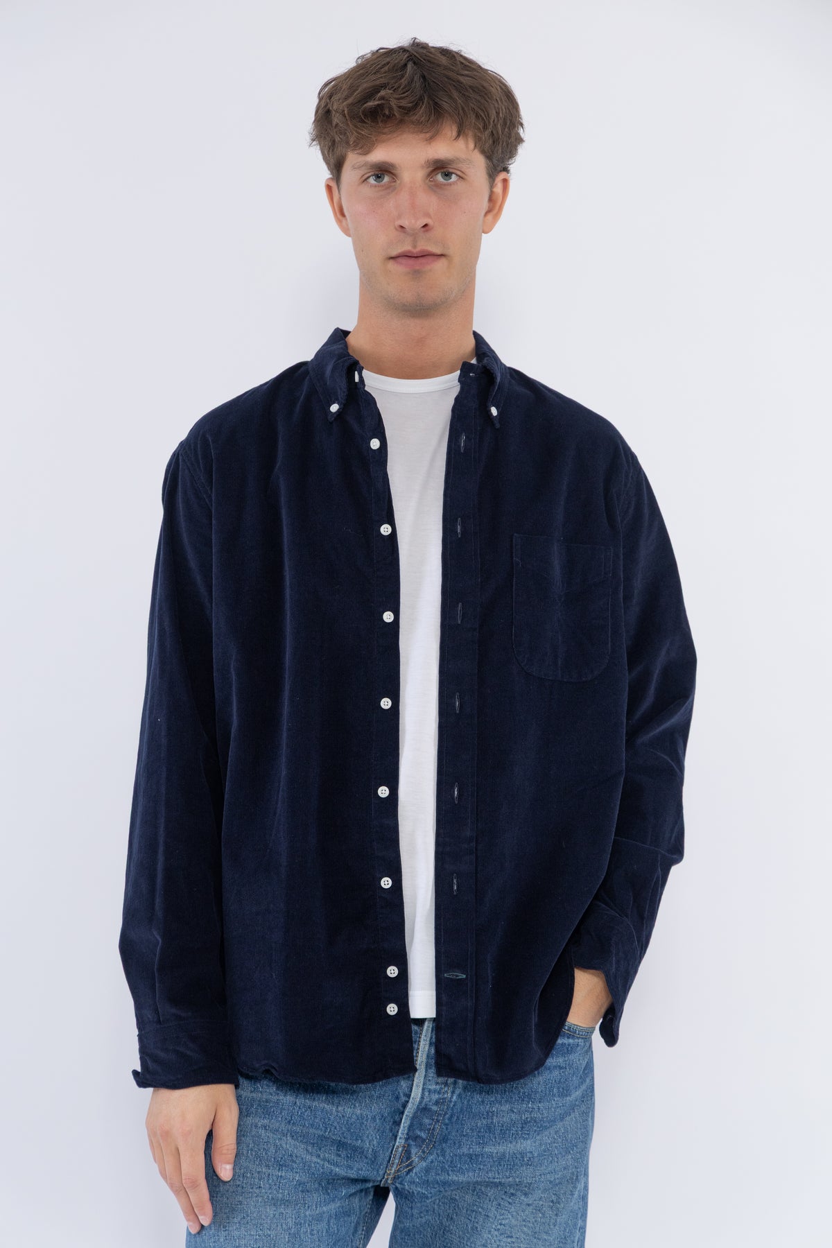 16‑Wale Japanese Corduroy, Navy