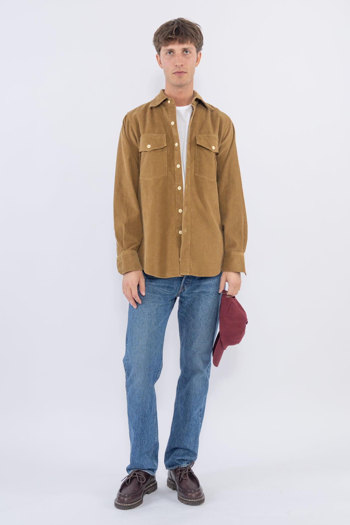LP Two-Pocket Corduroy Shirt, Fawn