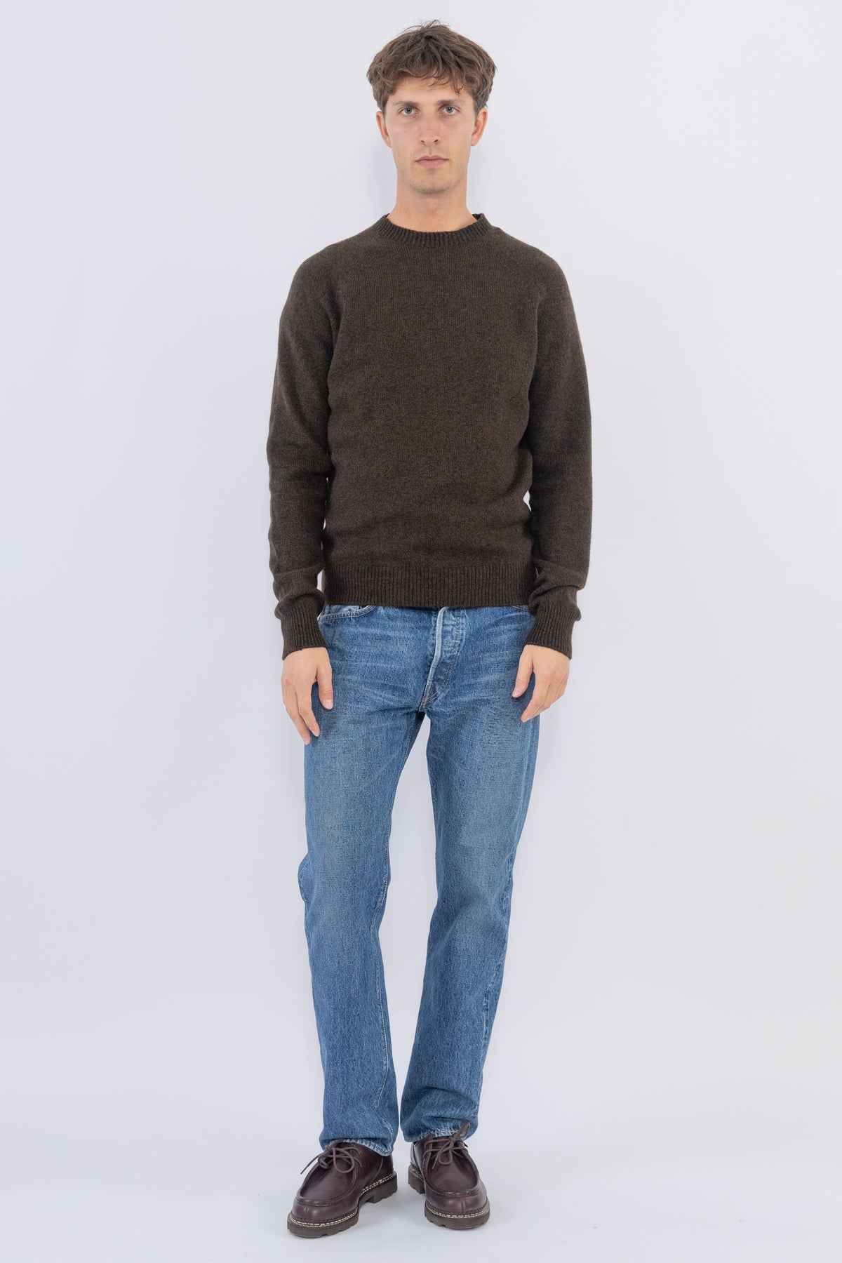 Lambswool Crew Neck, Loden Twist