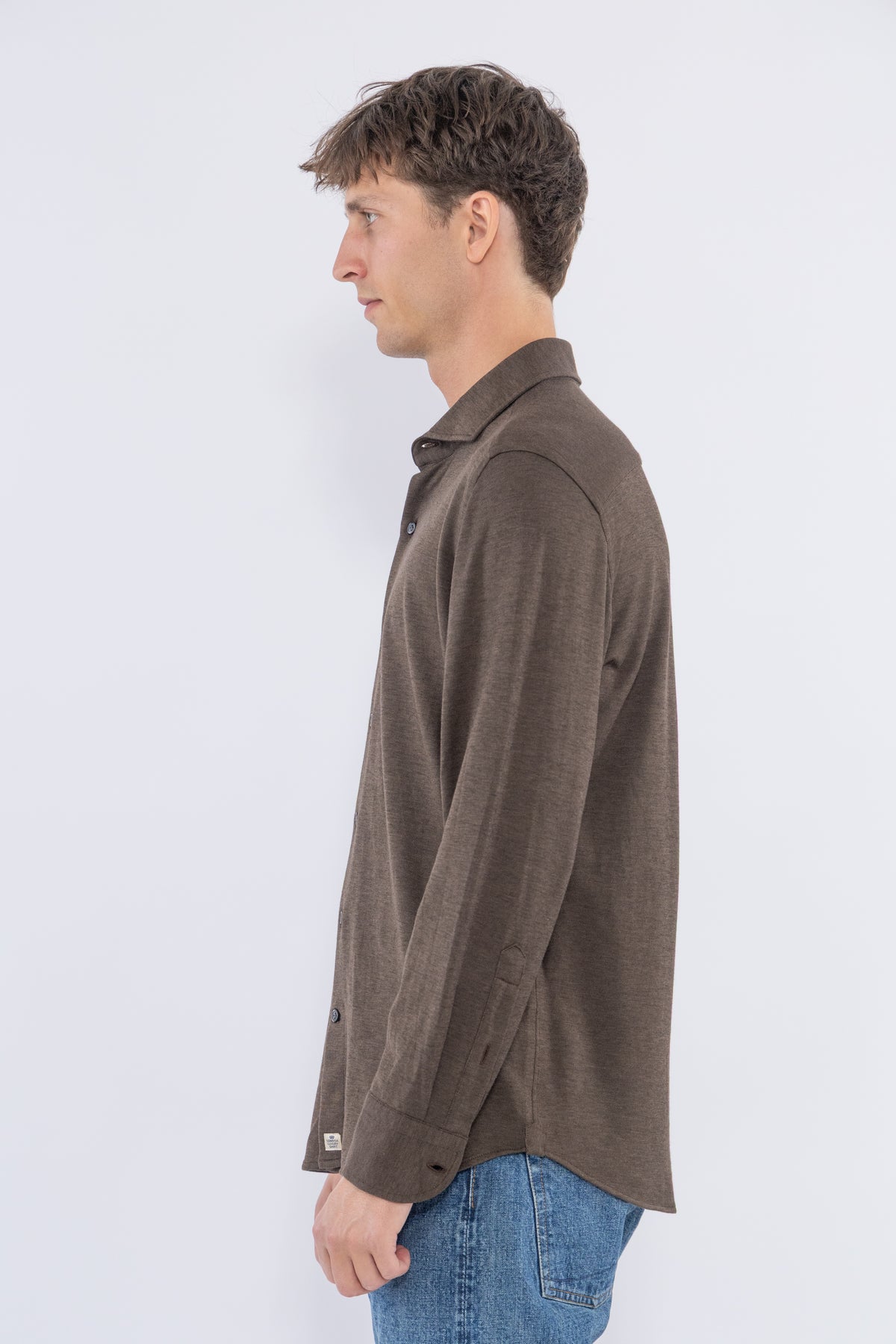 Piqué Shirt, Brown