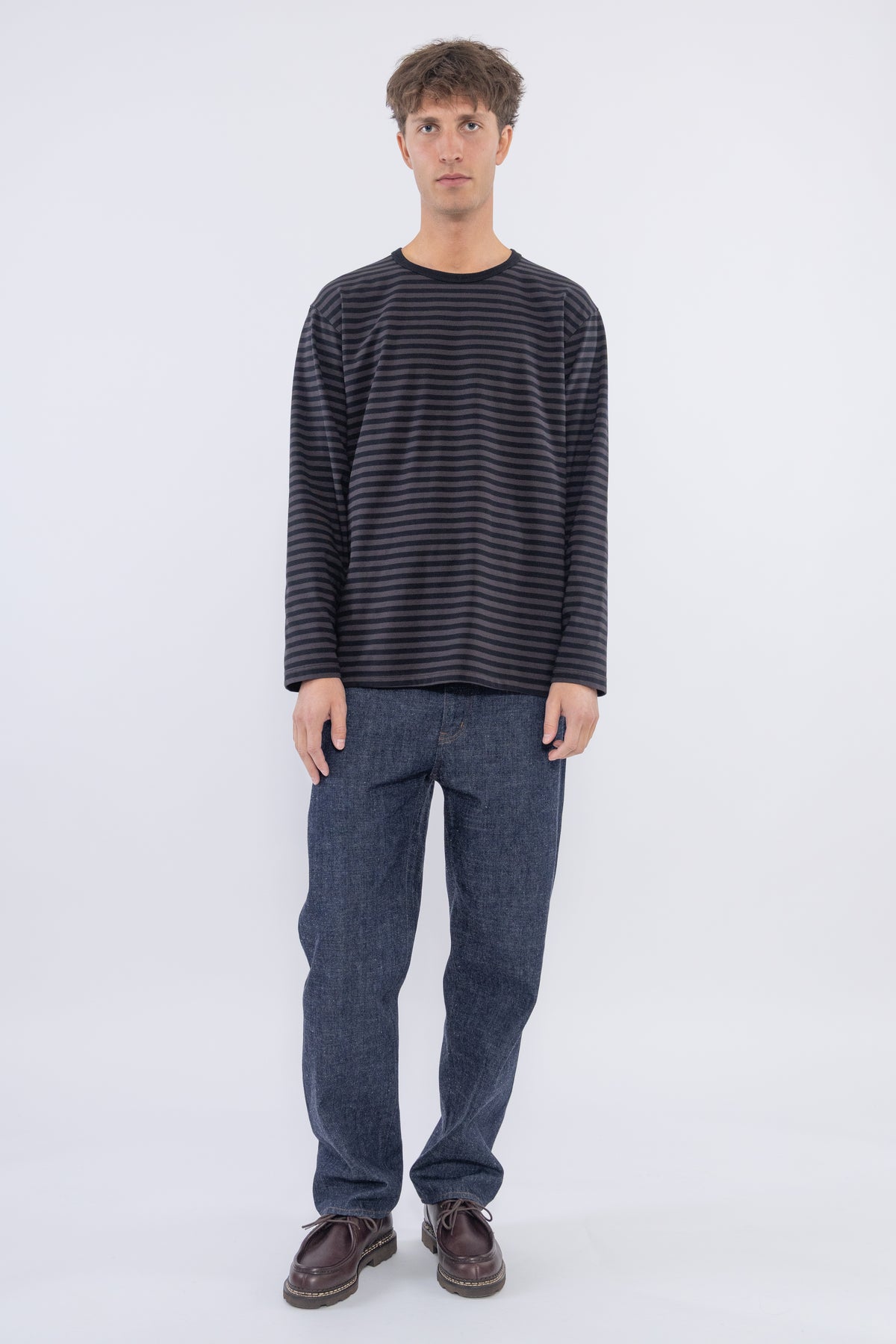 Selvedge Denim Straight Pants, Indigo