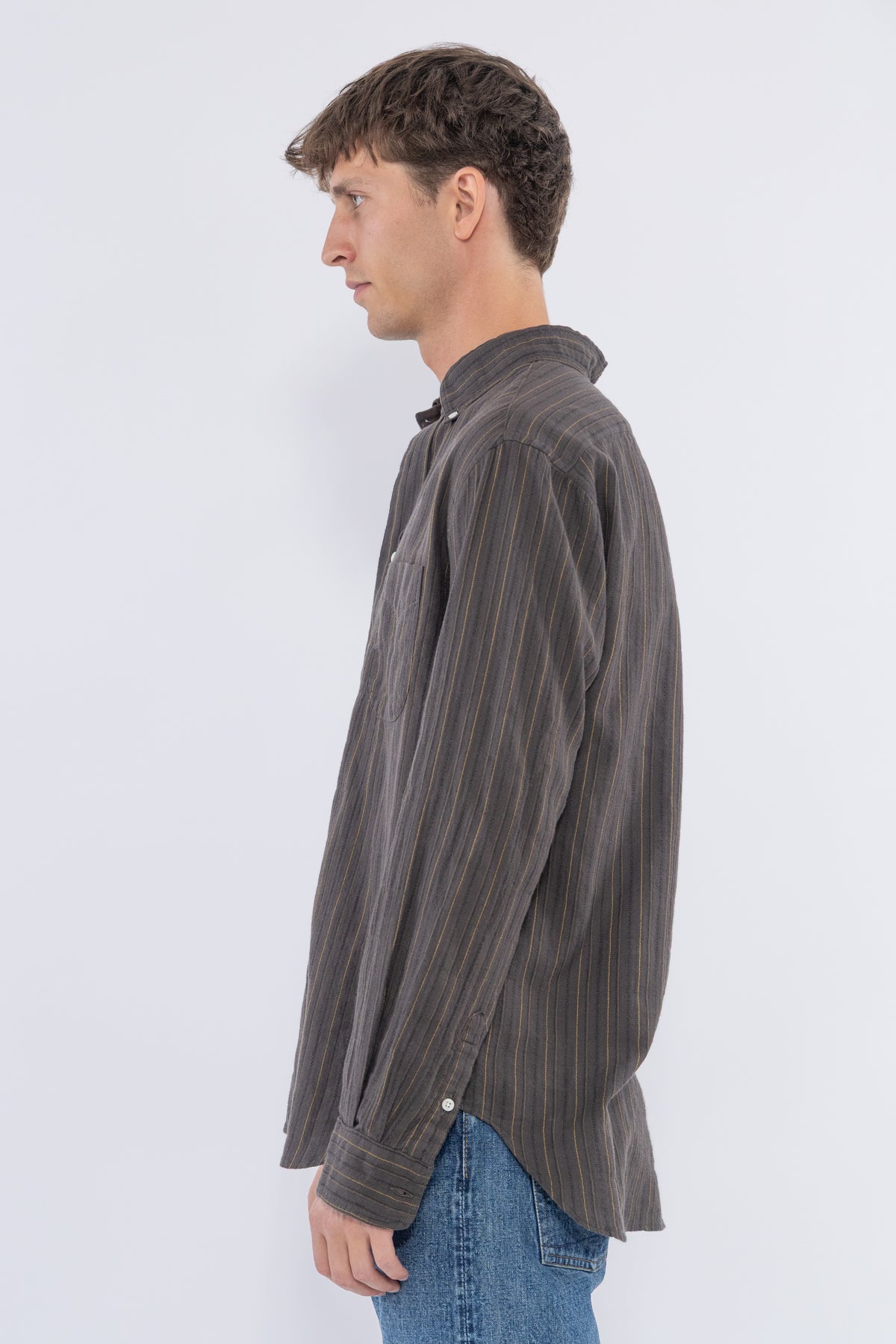 Brushed Dobby Stripe, Brown