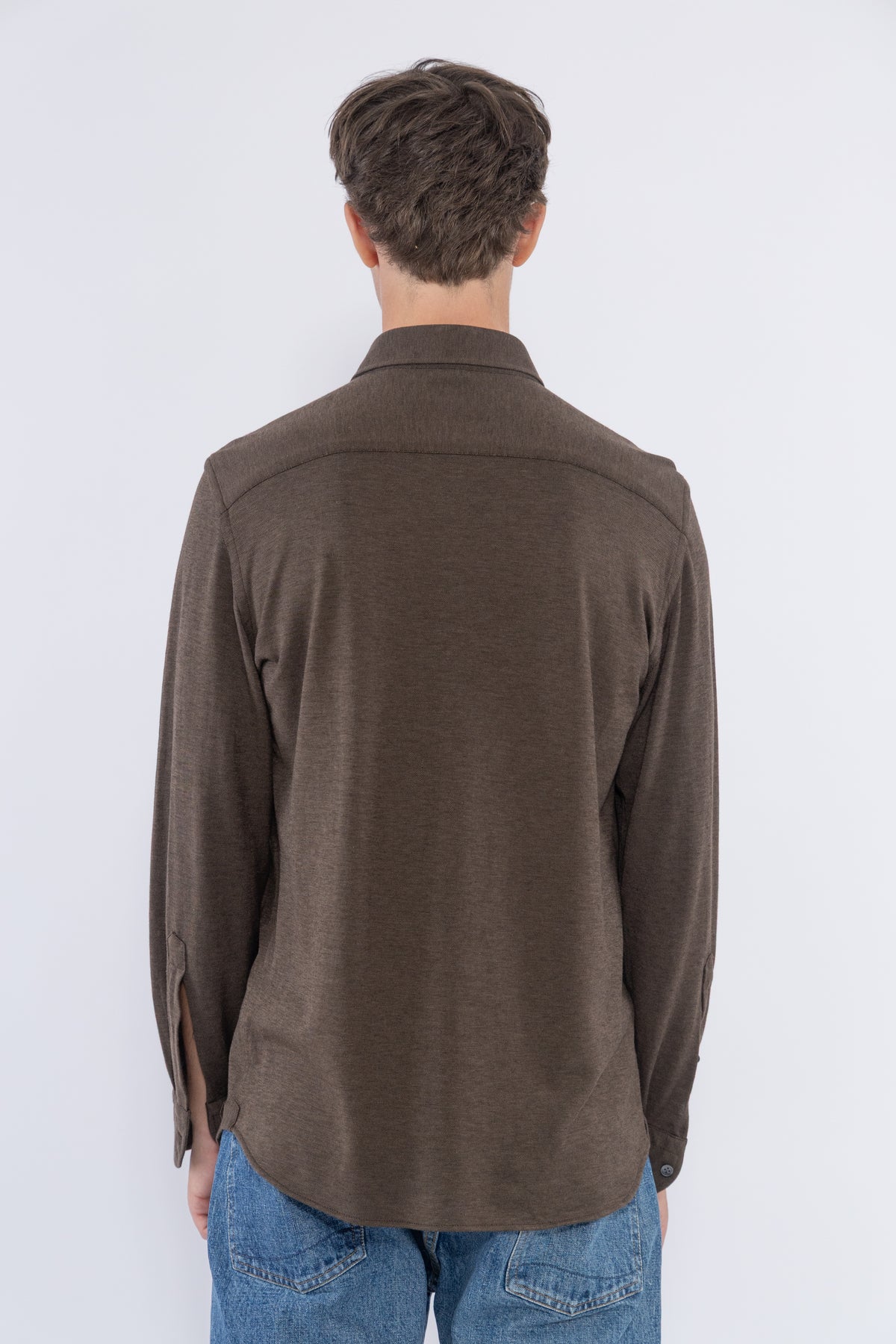 Piqué Shirt, Brown