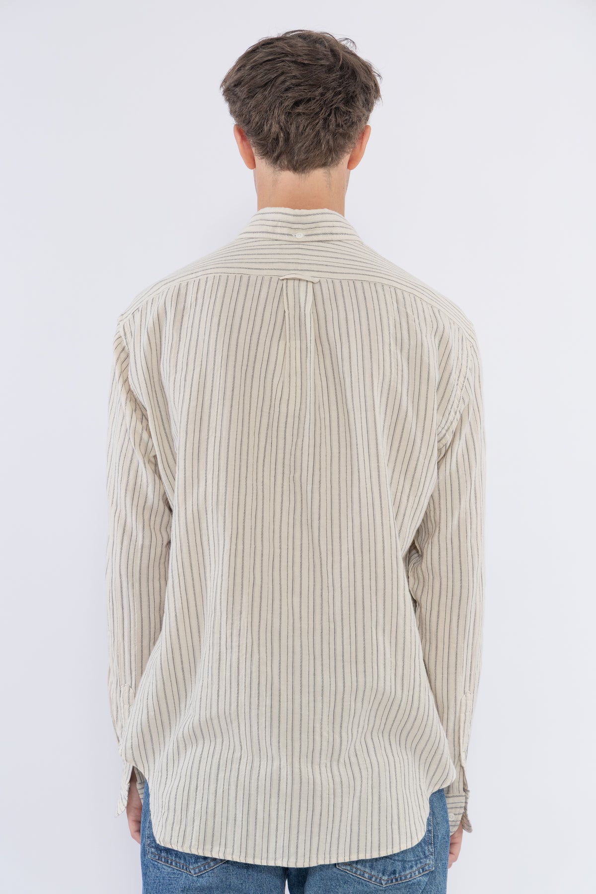 Brushed Dobby Stripe, Ecru