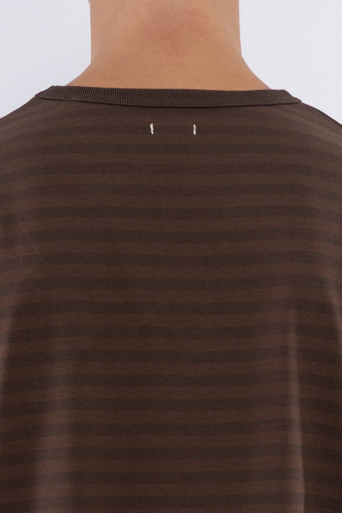 COOLMAX Stripe Jersey L/S Tee, Brown