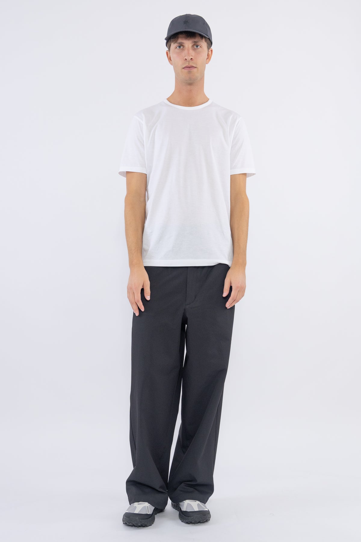 Baggy Straight Pants, Black