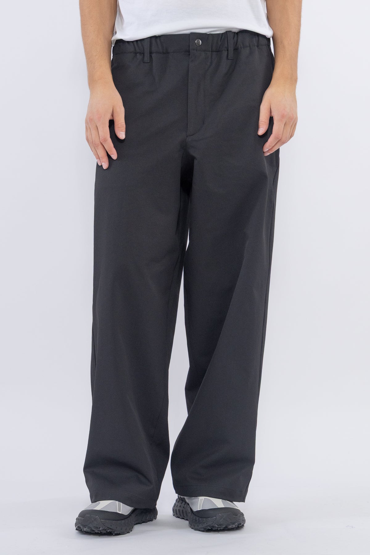 Baggy Straight Pants, Black