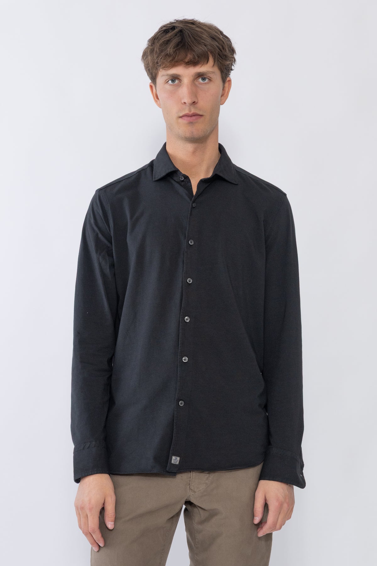 Piqué Shirt, Black