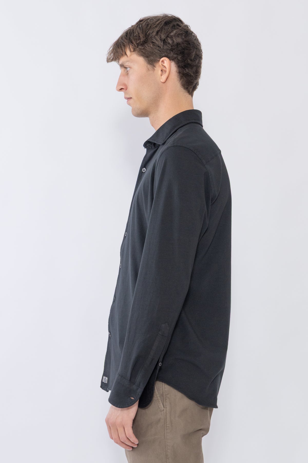 Piqué Shirt, Black
