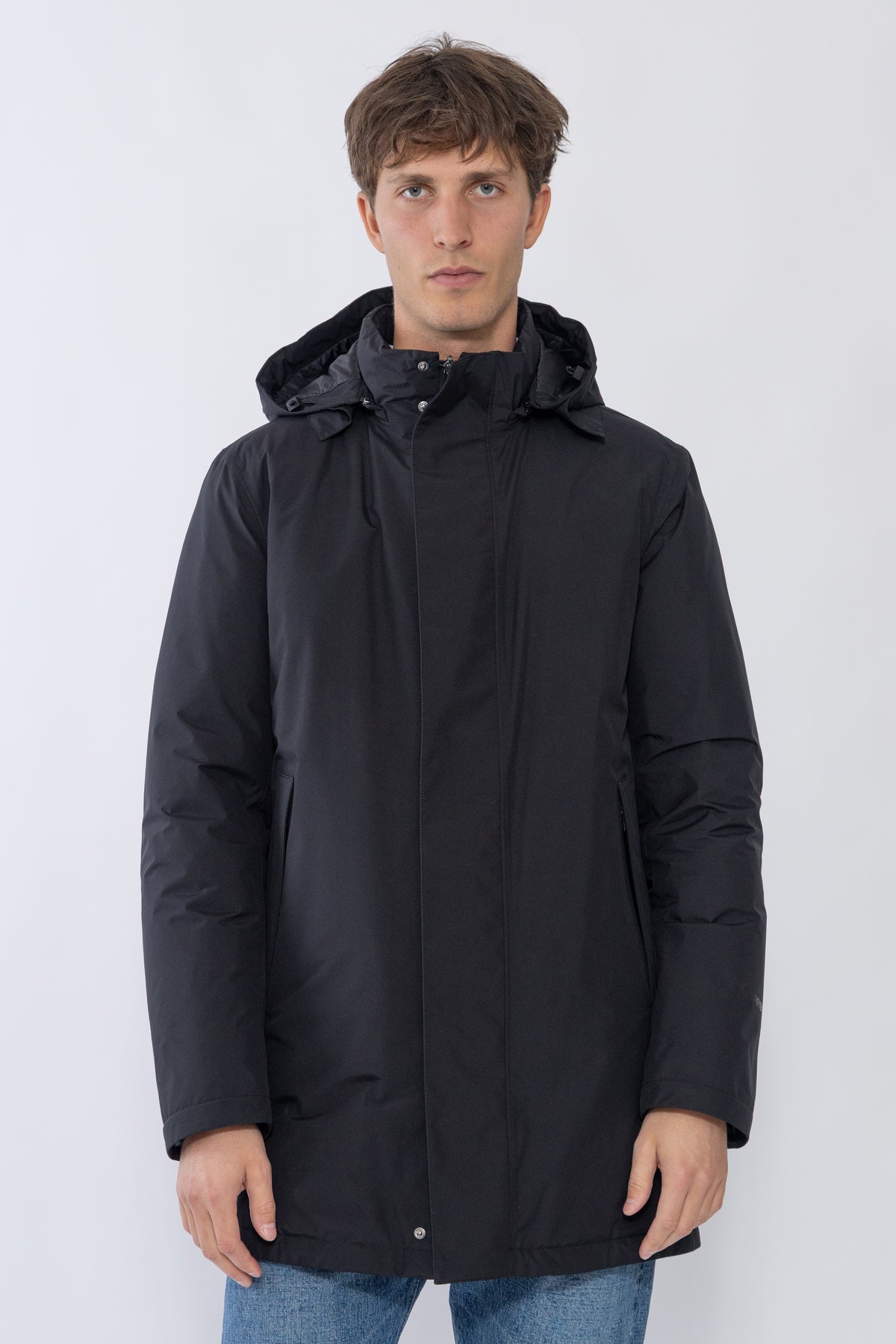 Shell Hooded Down Parka, Blue