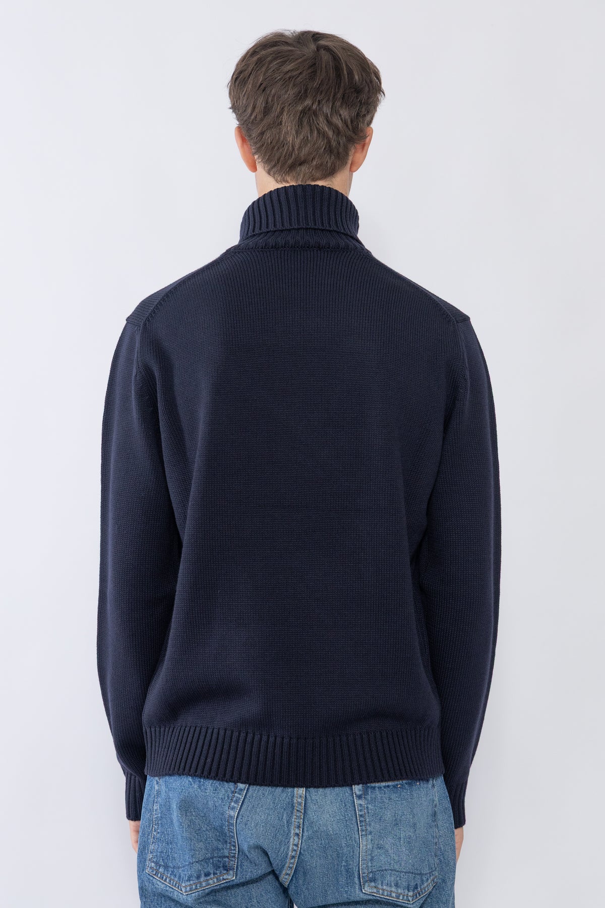 Turtleneck Jumper, Navy