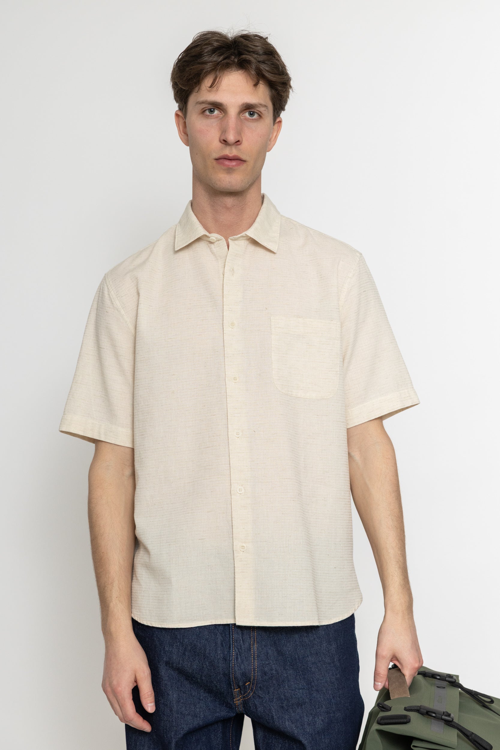 Linen shirt-Ecru