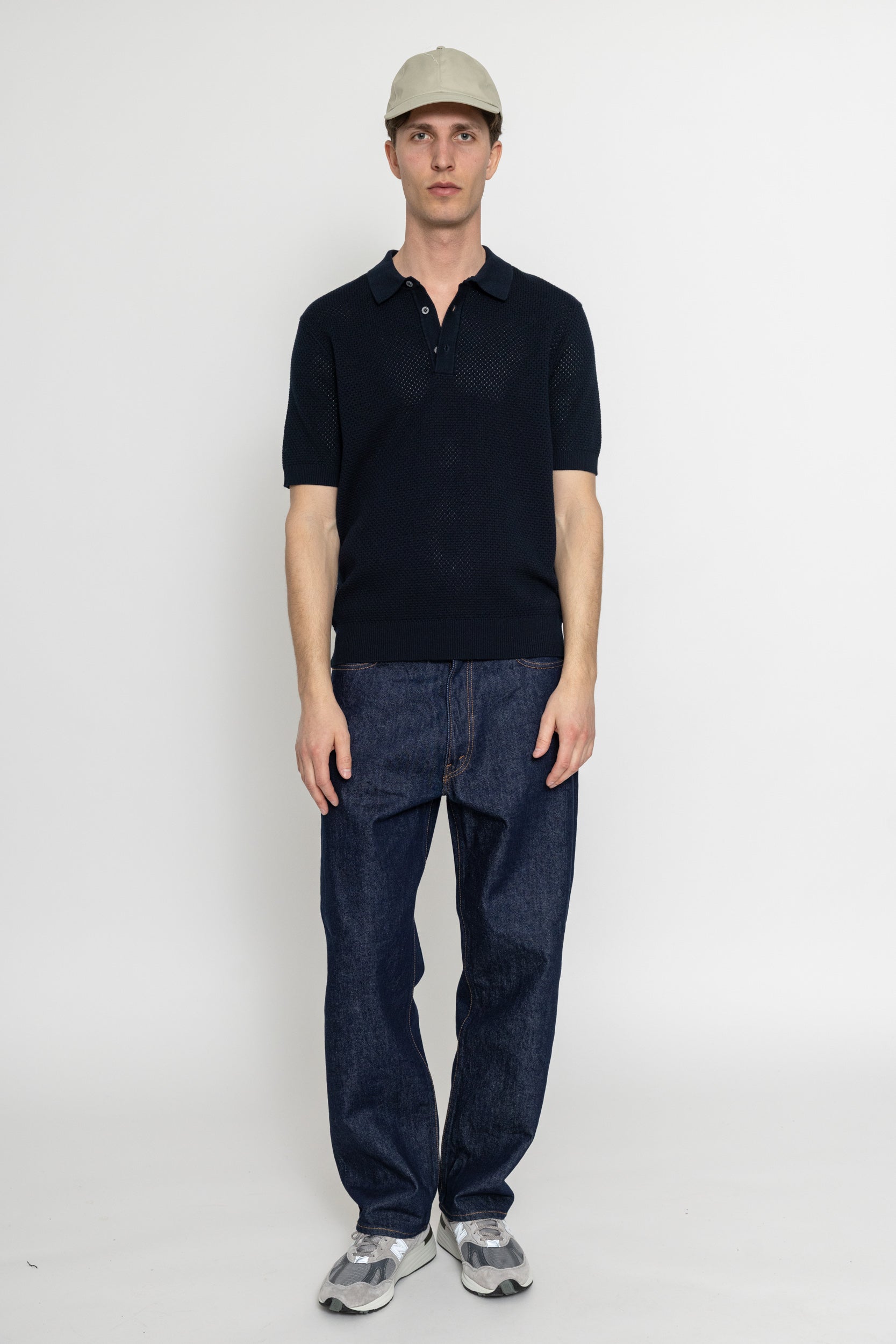 Mesh polo-Navy