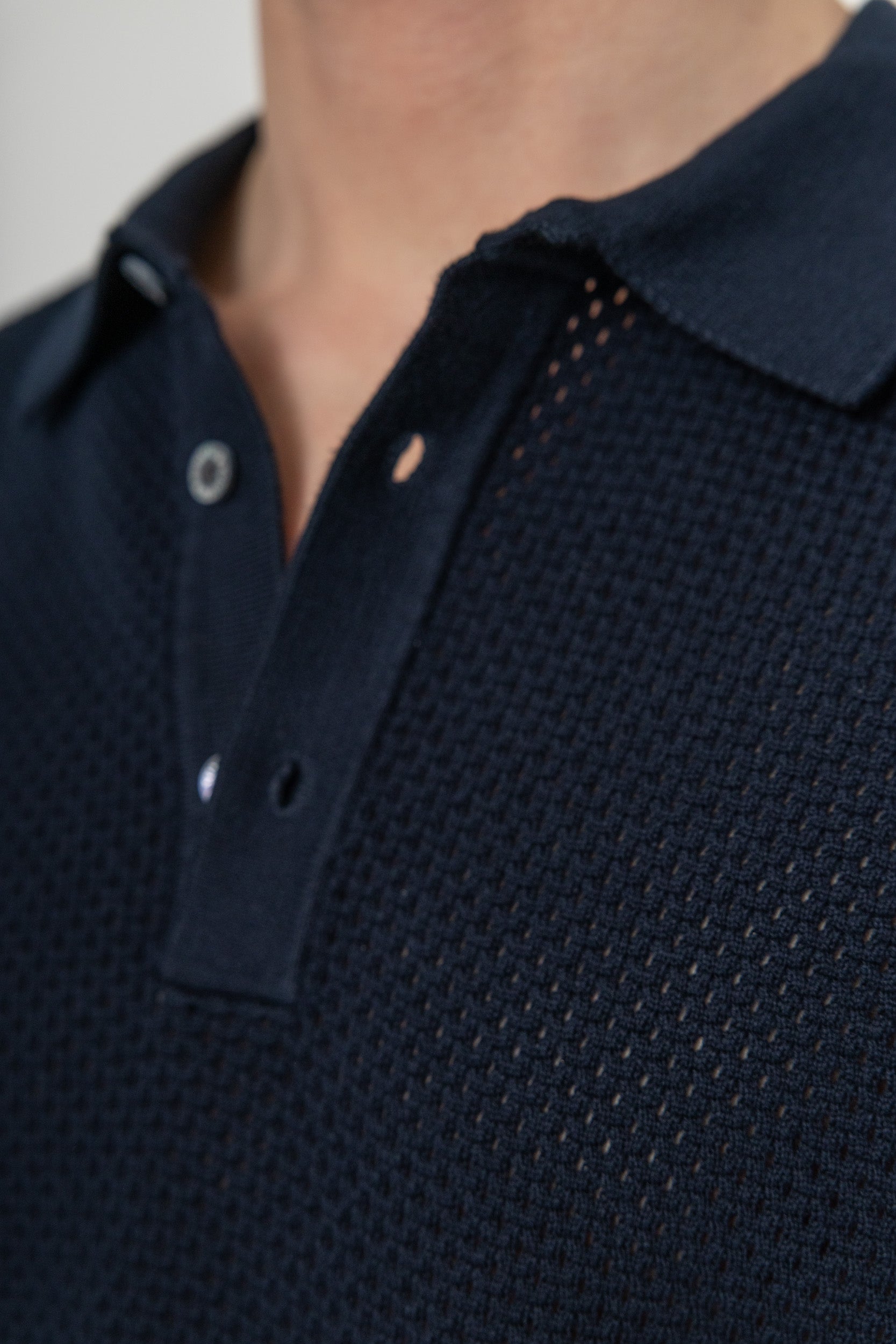 Mesh polo-Navy