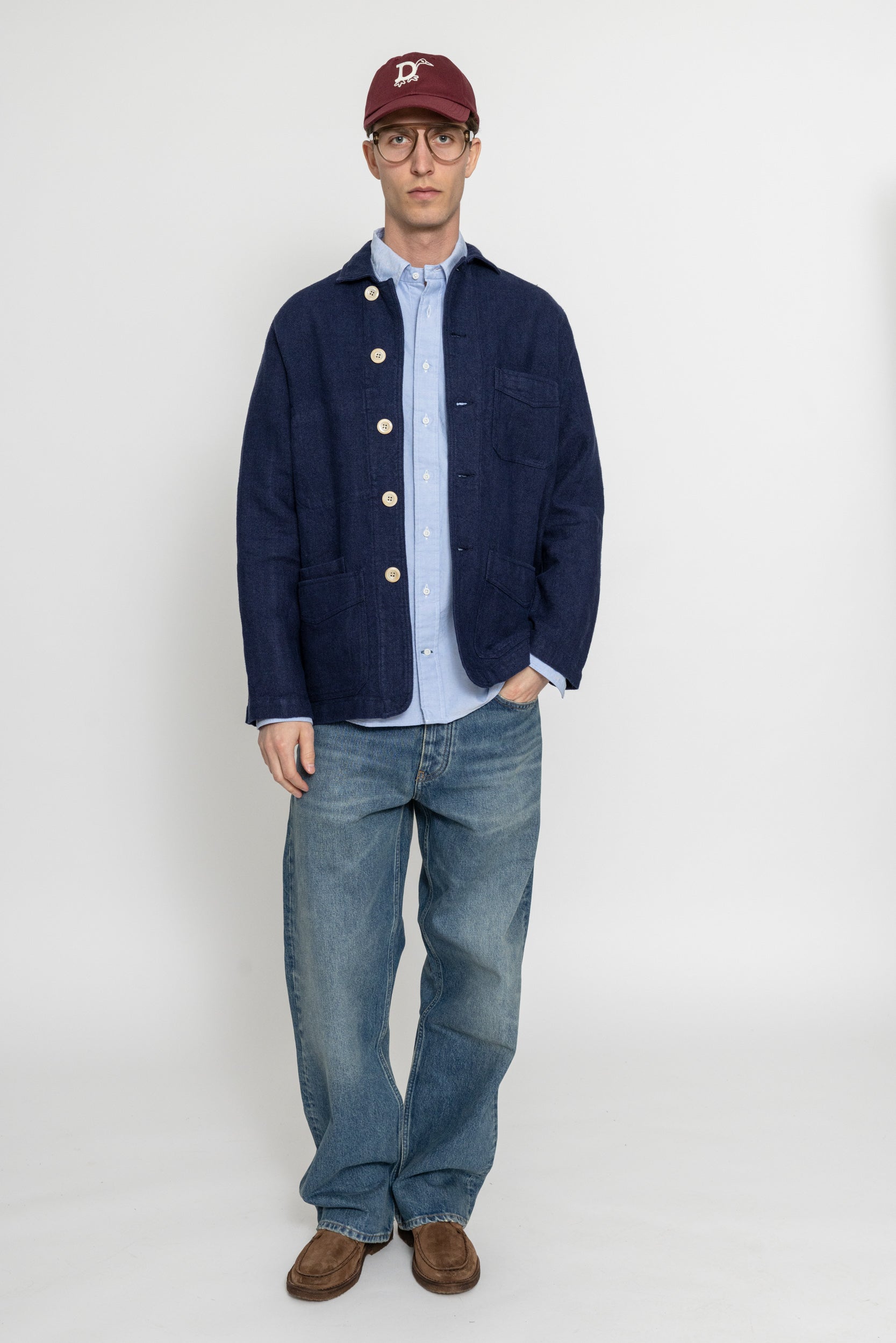 heavy linen 5 pocket chore jacket
